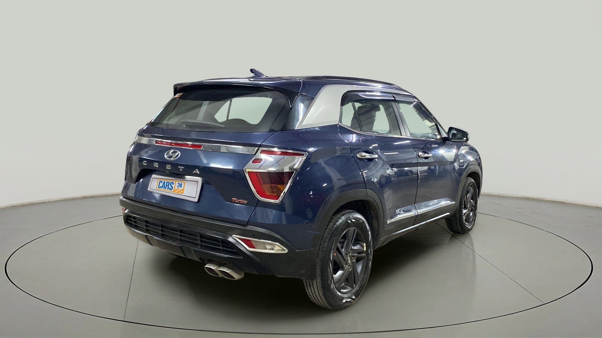 Rear three-quarter view of a Hyundai Creta 2018-2023