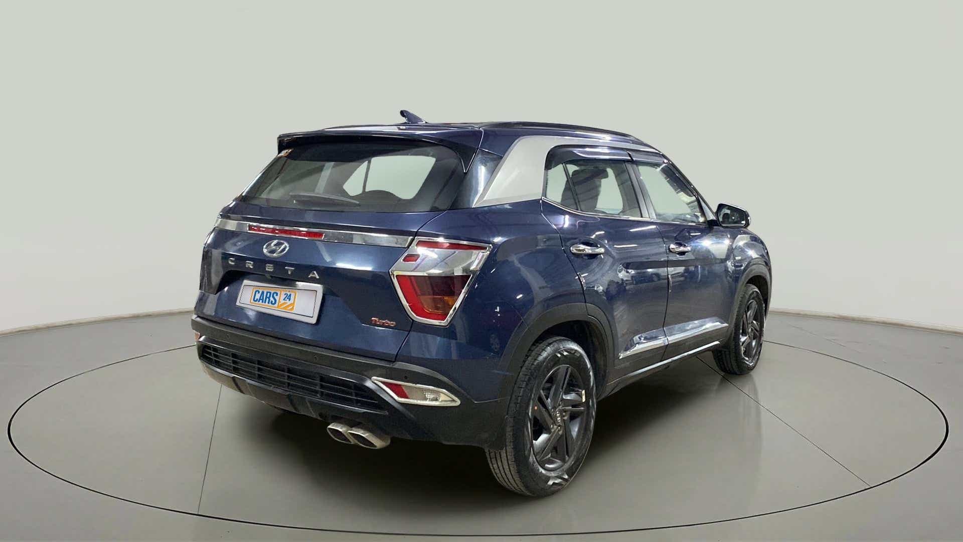 Rear three-quarter view of a Hyundai Creta 2018-2023