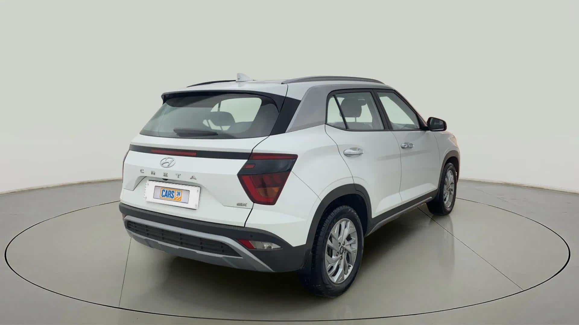 Rear three-quarter view of a Hyundai Creta 2018-2023