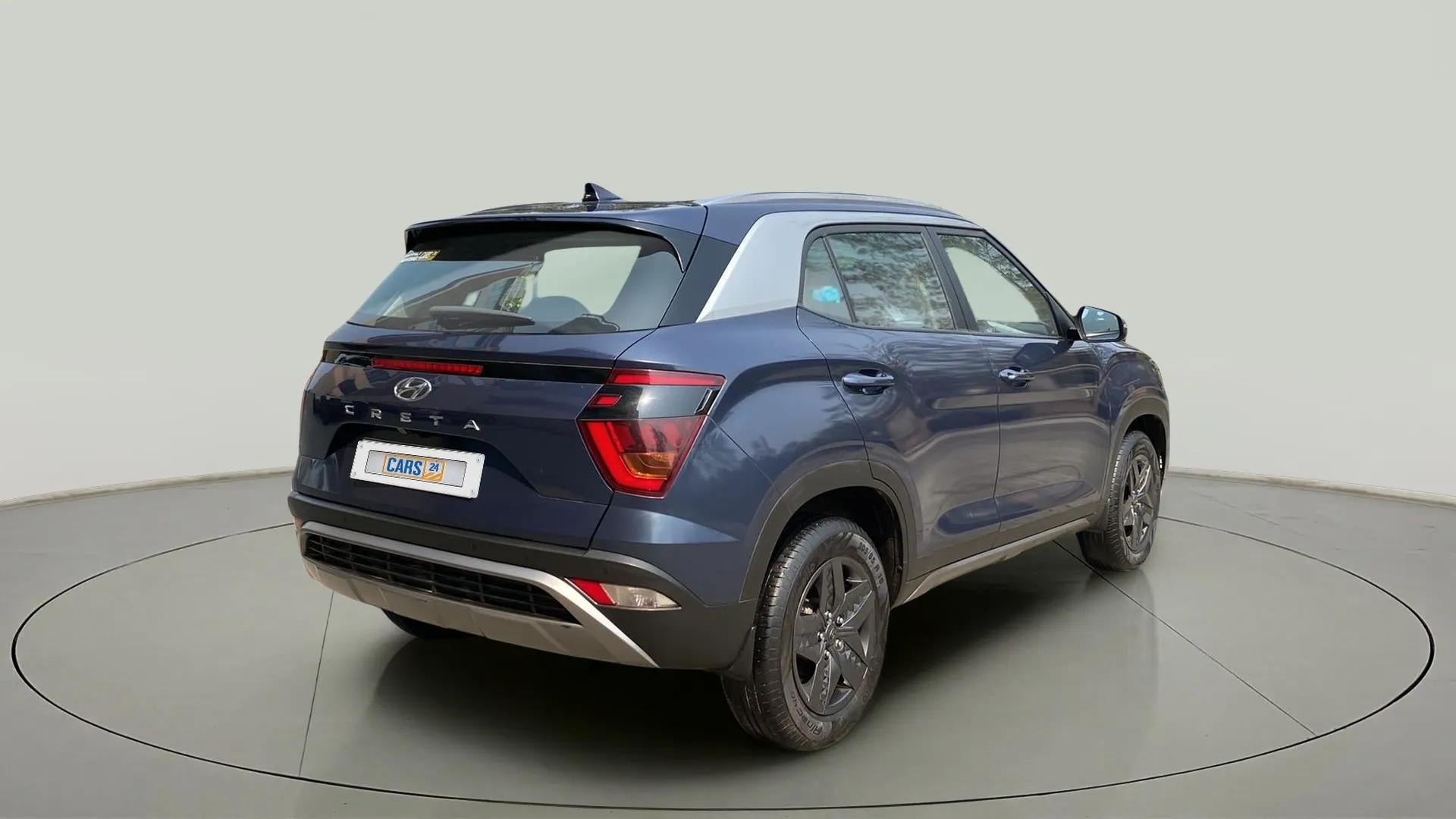 Rear three-quarter view of a Hyundai Creta 2018-2023