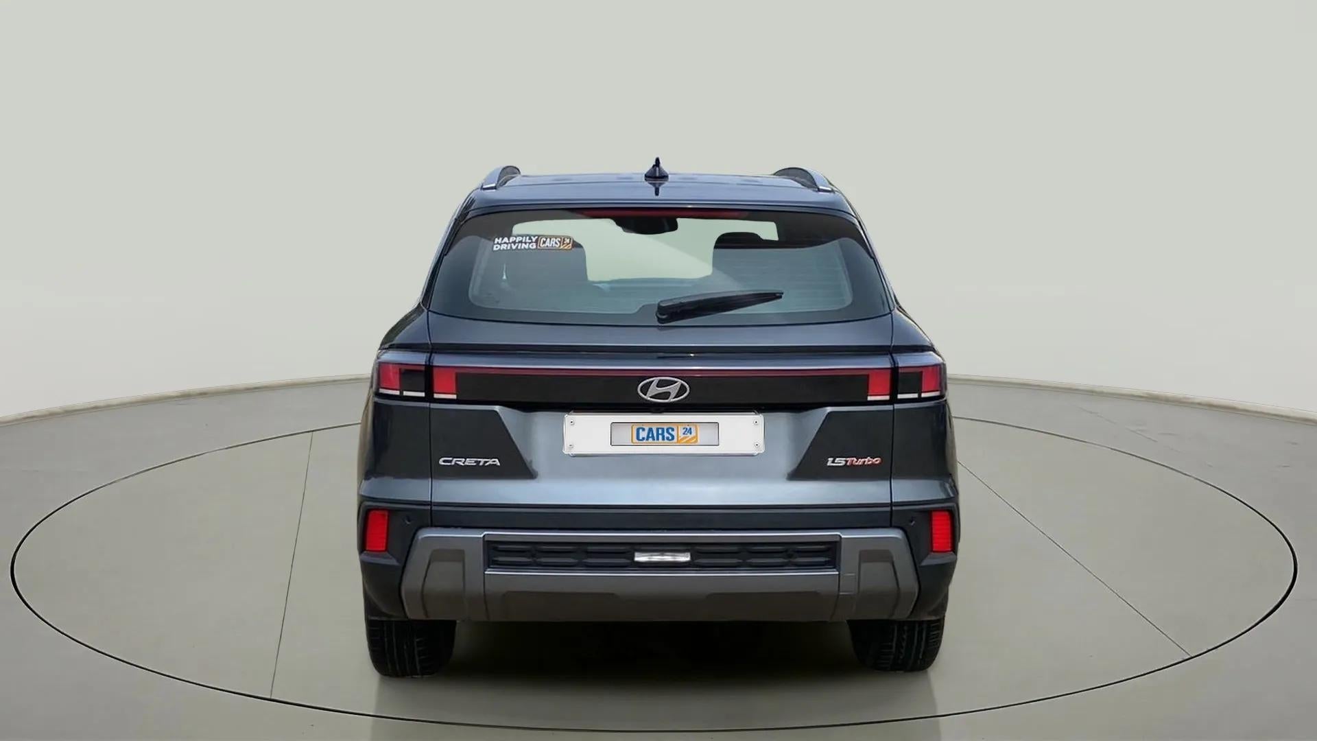 Rear view of a Hyundai Creta in a studio setting