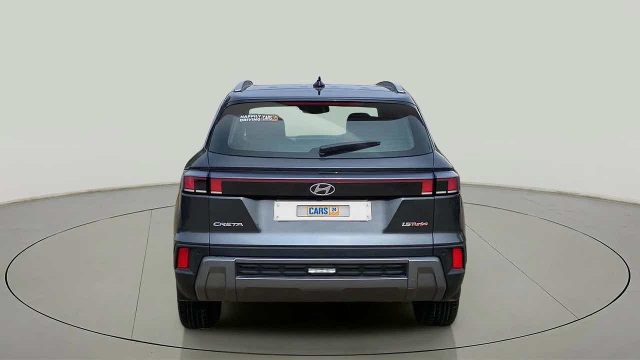 Rear view of a Hyundai Creta in a studio setting