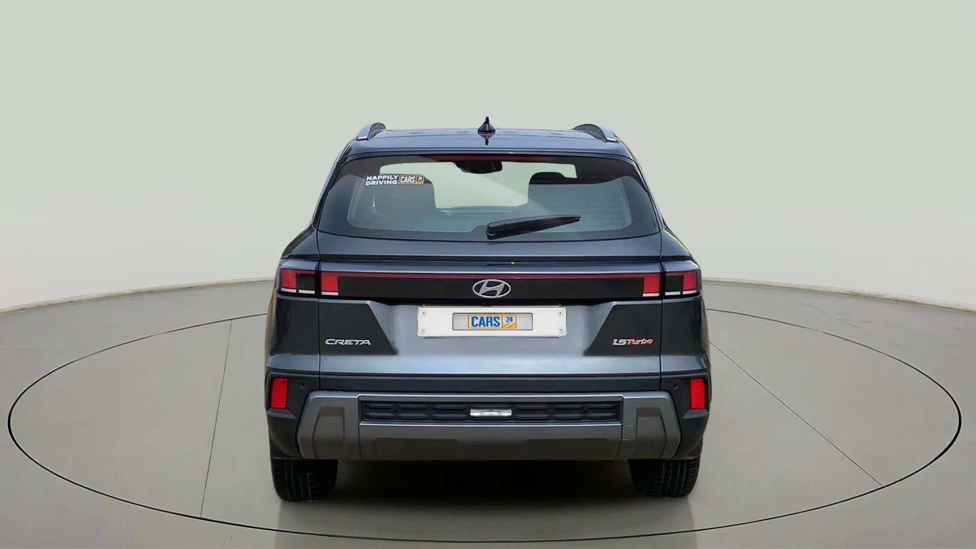 Rear view of a Hyundai Creta in a studio setting