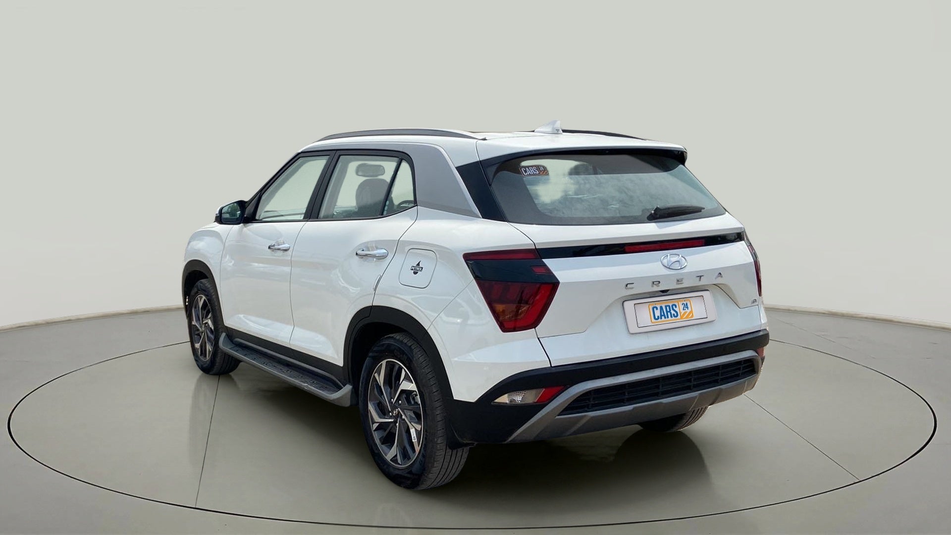 Rear three-quarter view of a Hyundai Creta 2018-2023
