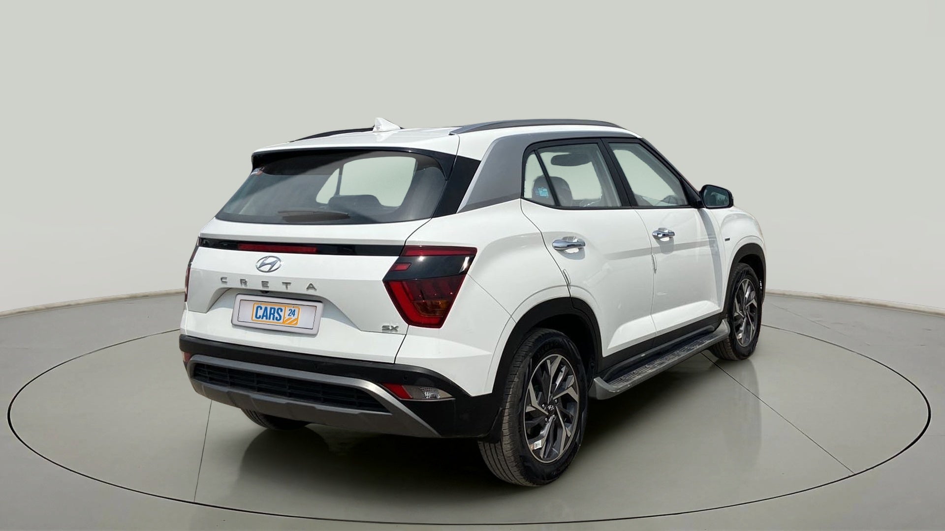 Rear three-quarter of a Hyundai Creta 2018-2023