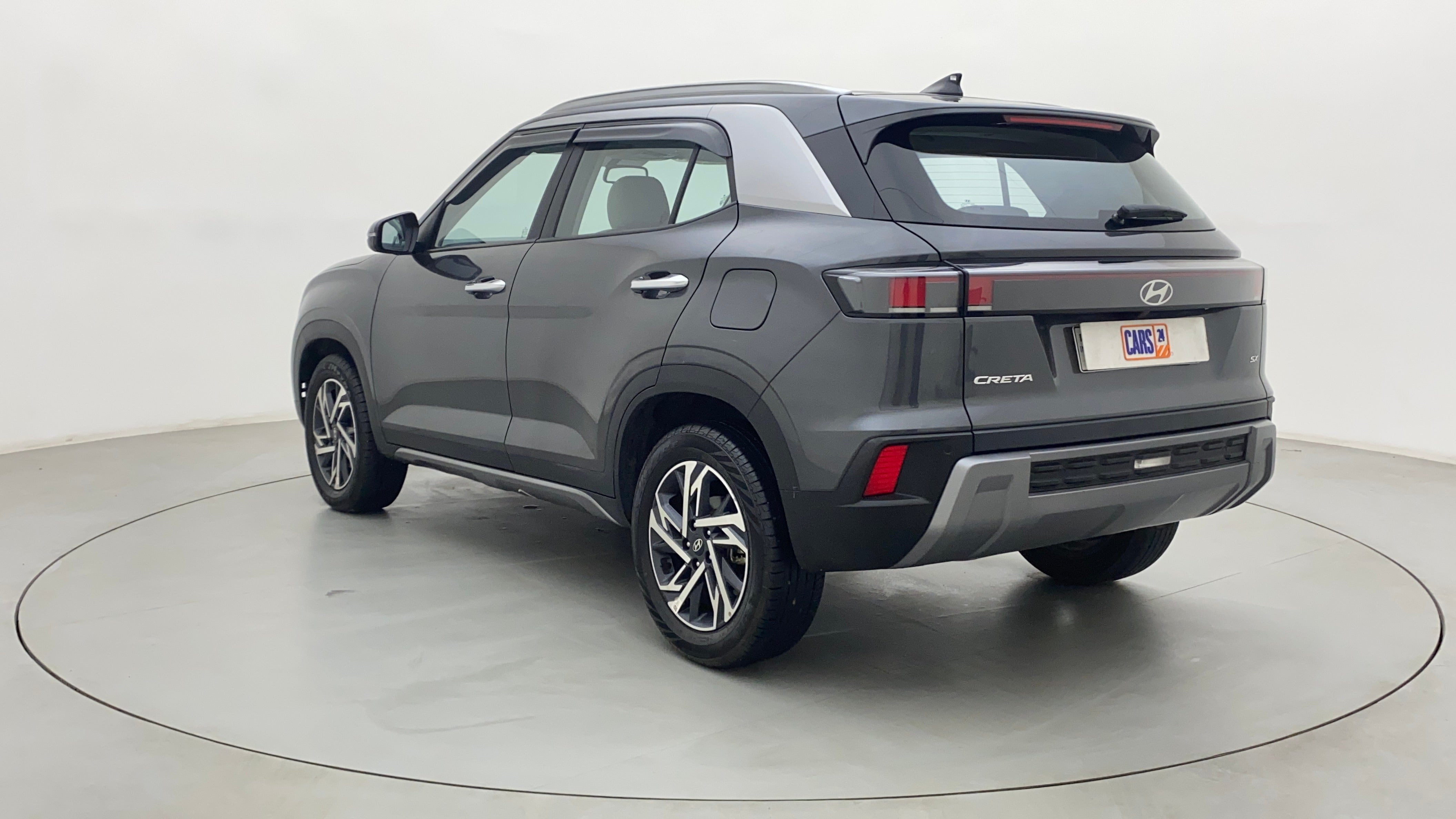 Rear three-quarter of a Hyundai Creta