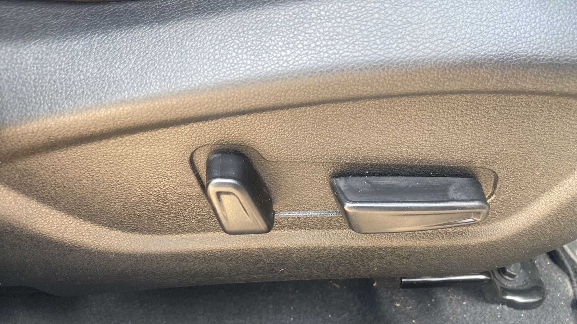 Close-up of seat adjustment controls of a Hyundai Creta 2018-2023