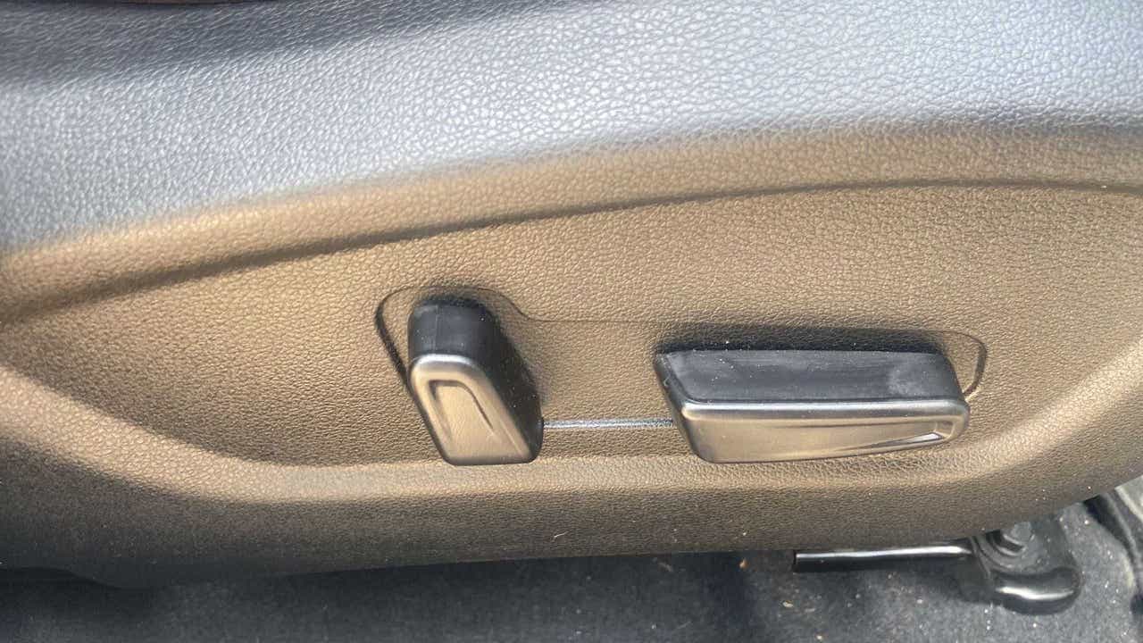 Close-up of seat adjustment controls of a Hyundai Creta 2018-2023
