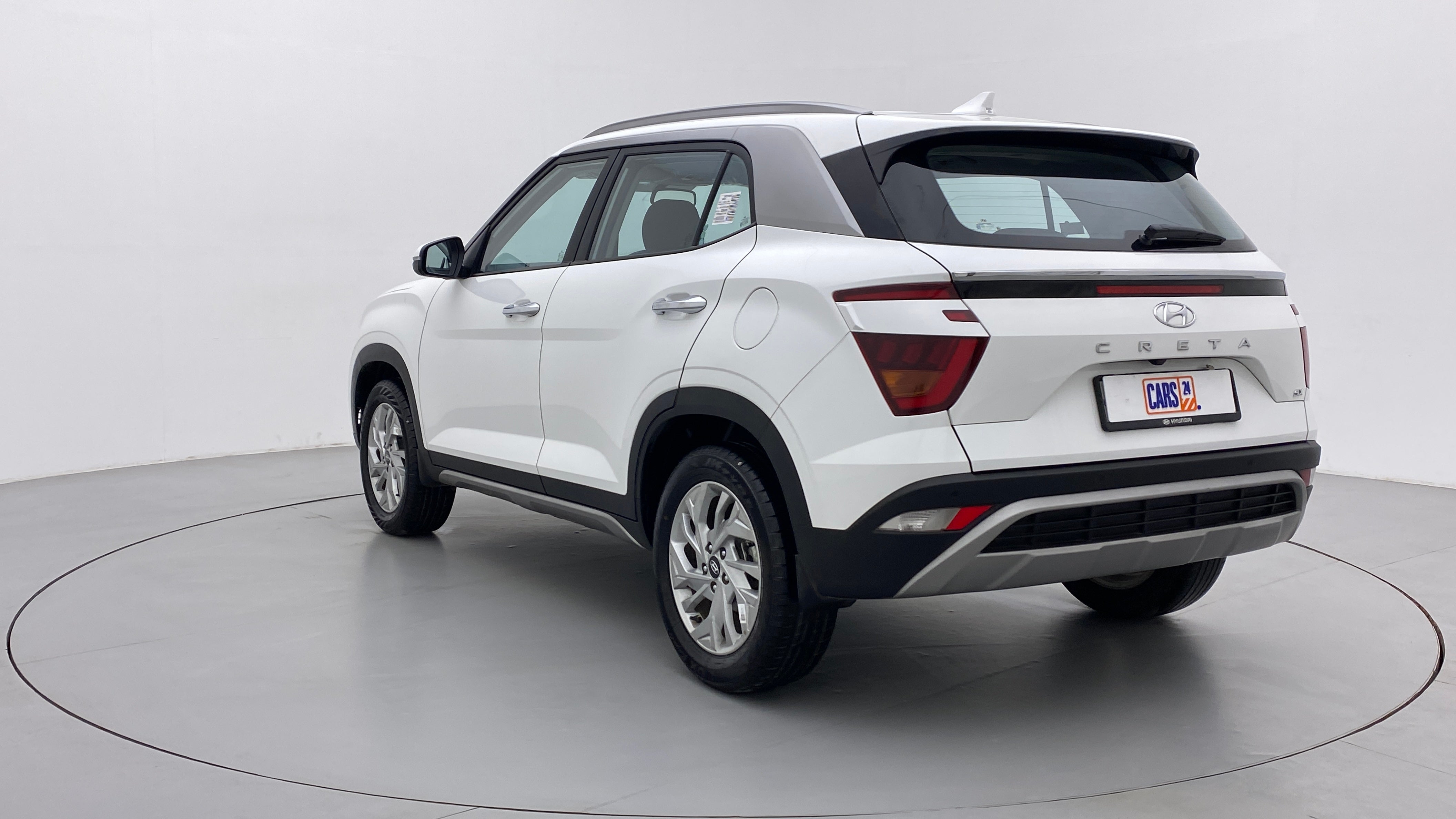 Rear three-quarter view of a Hyundai Creta 2018-2023