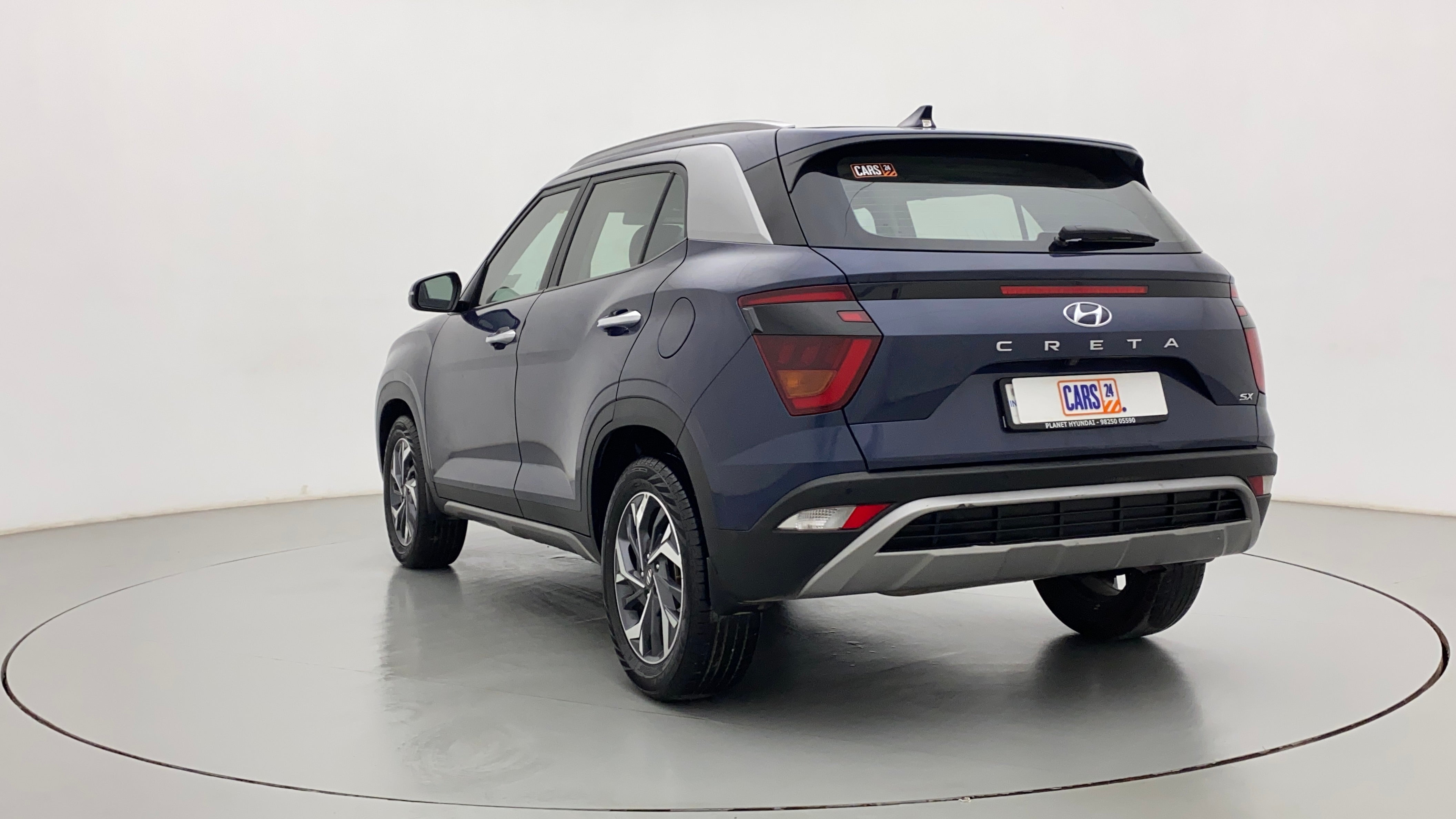 Rear three-quarter view of a Hyundai Creta 2018-2023