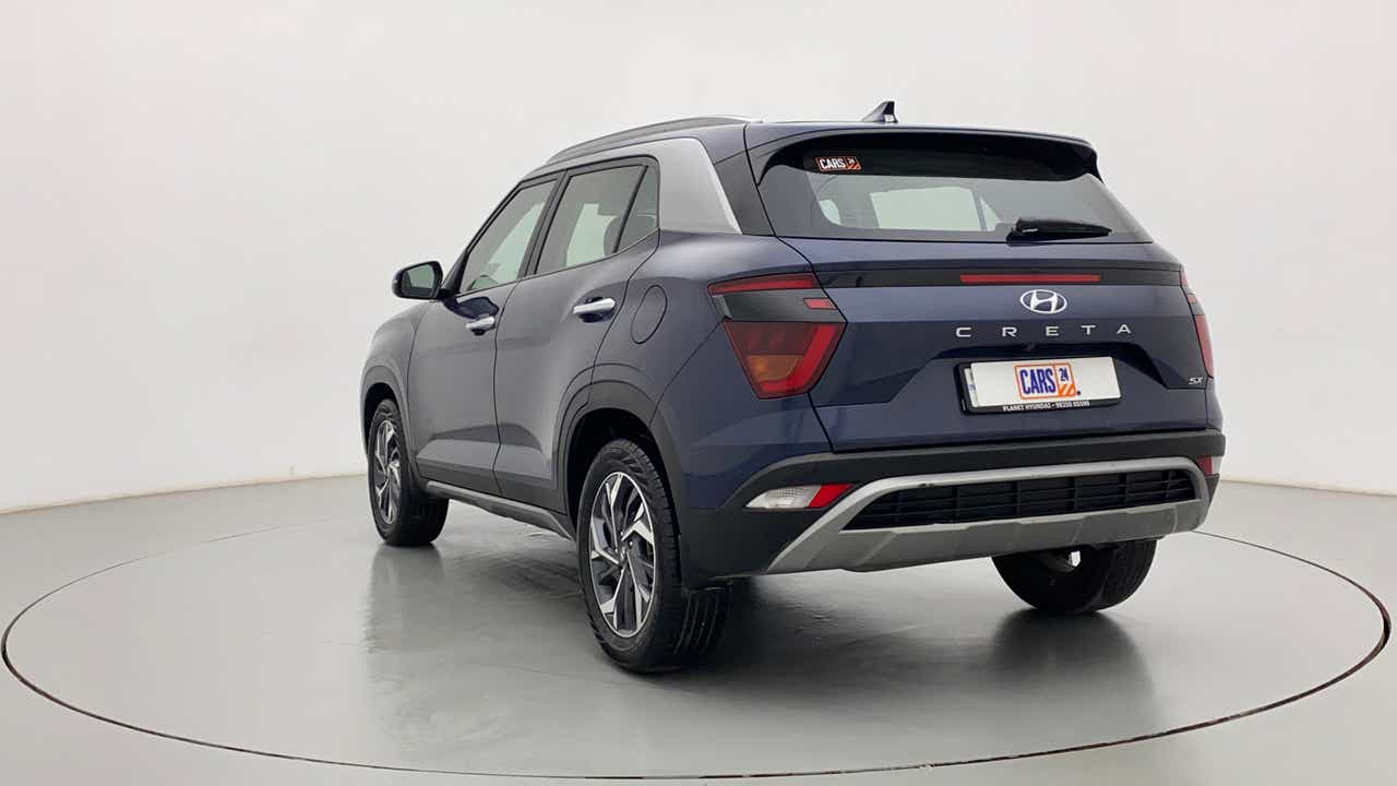 Rear three-quarter view of a Hyundai Creta 2018-2023