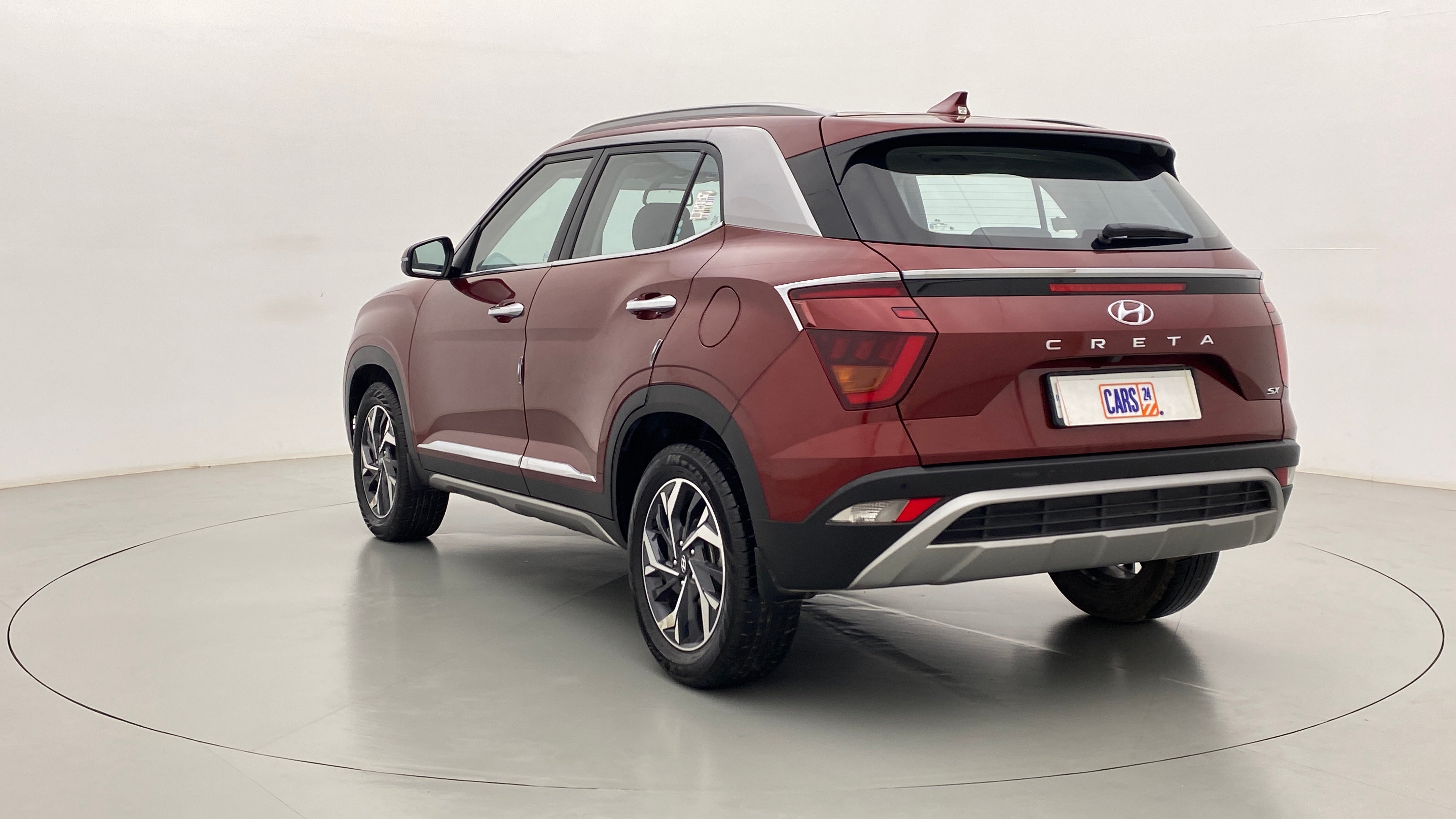 Rear three-quarter view of a Hyundai Creta 2018-2023