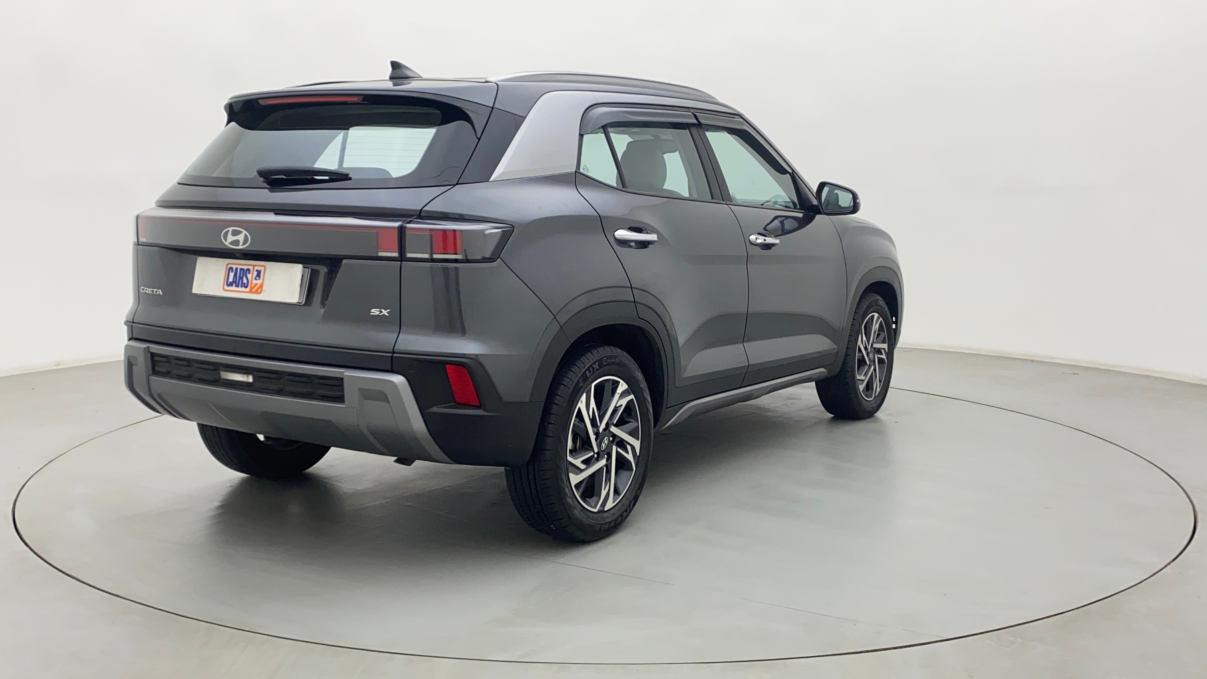 Rear three-quarter view of a Hyundai Creta SX