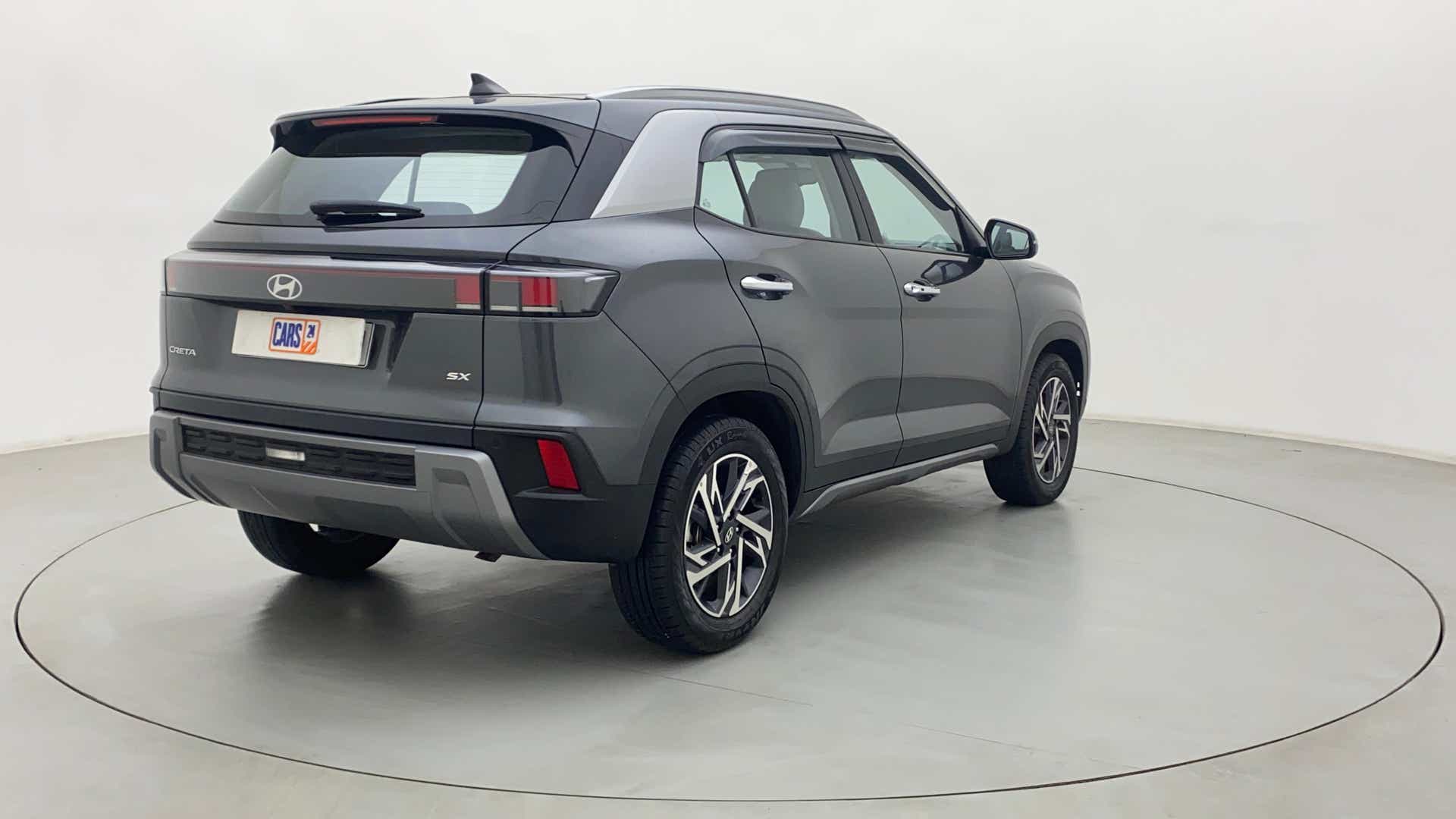 Rear three-quarter view of a Hyundai Creta SX