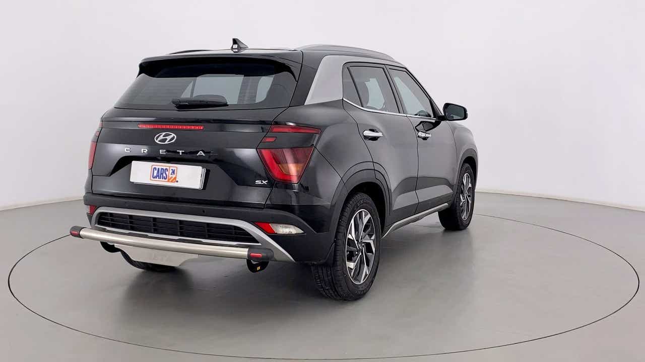 Rear three-quarter of a Hyundai Creta 2018-2023