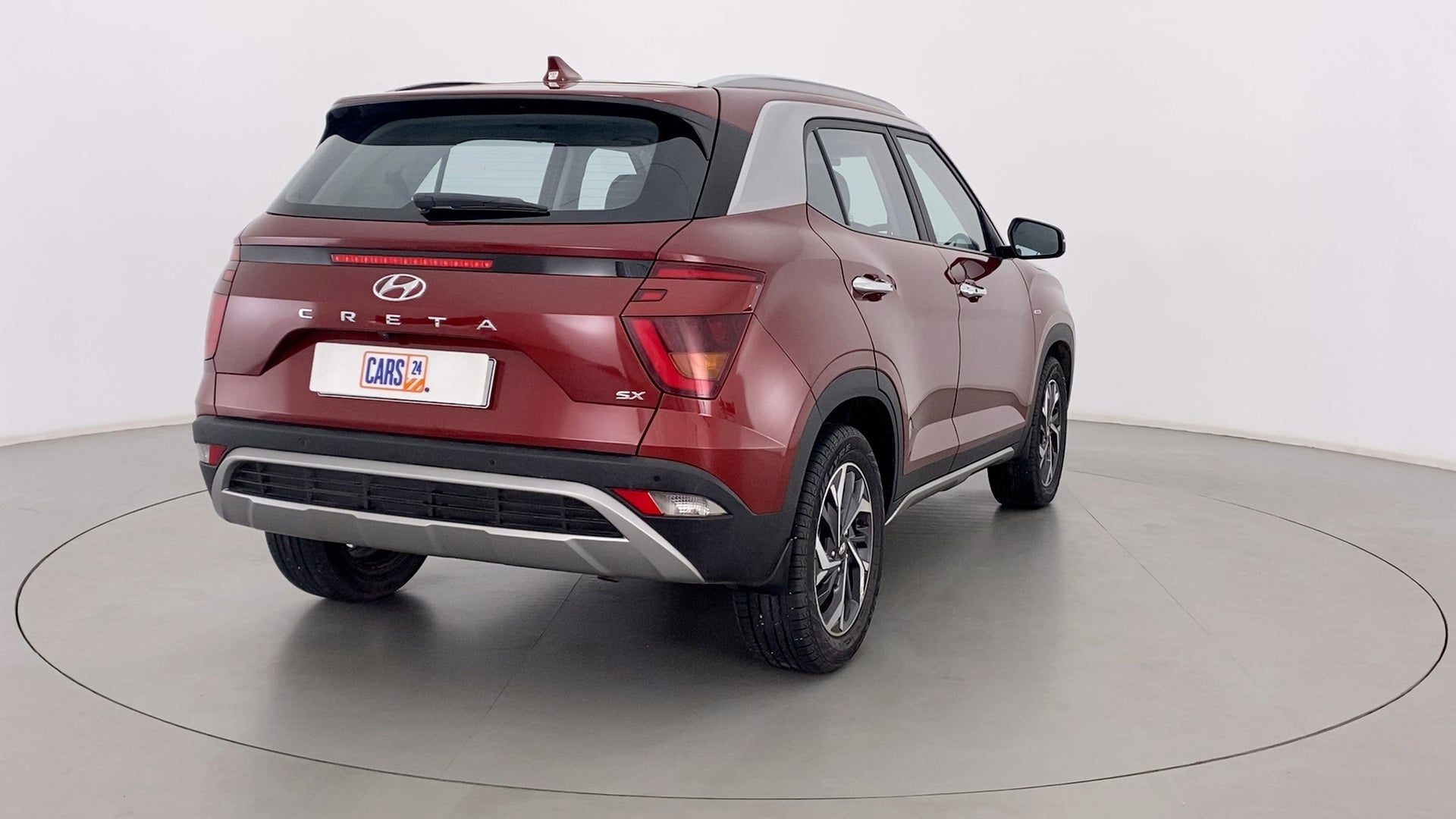 Rear three-quarter of a Hyundai Creta 2018-2023