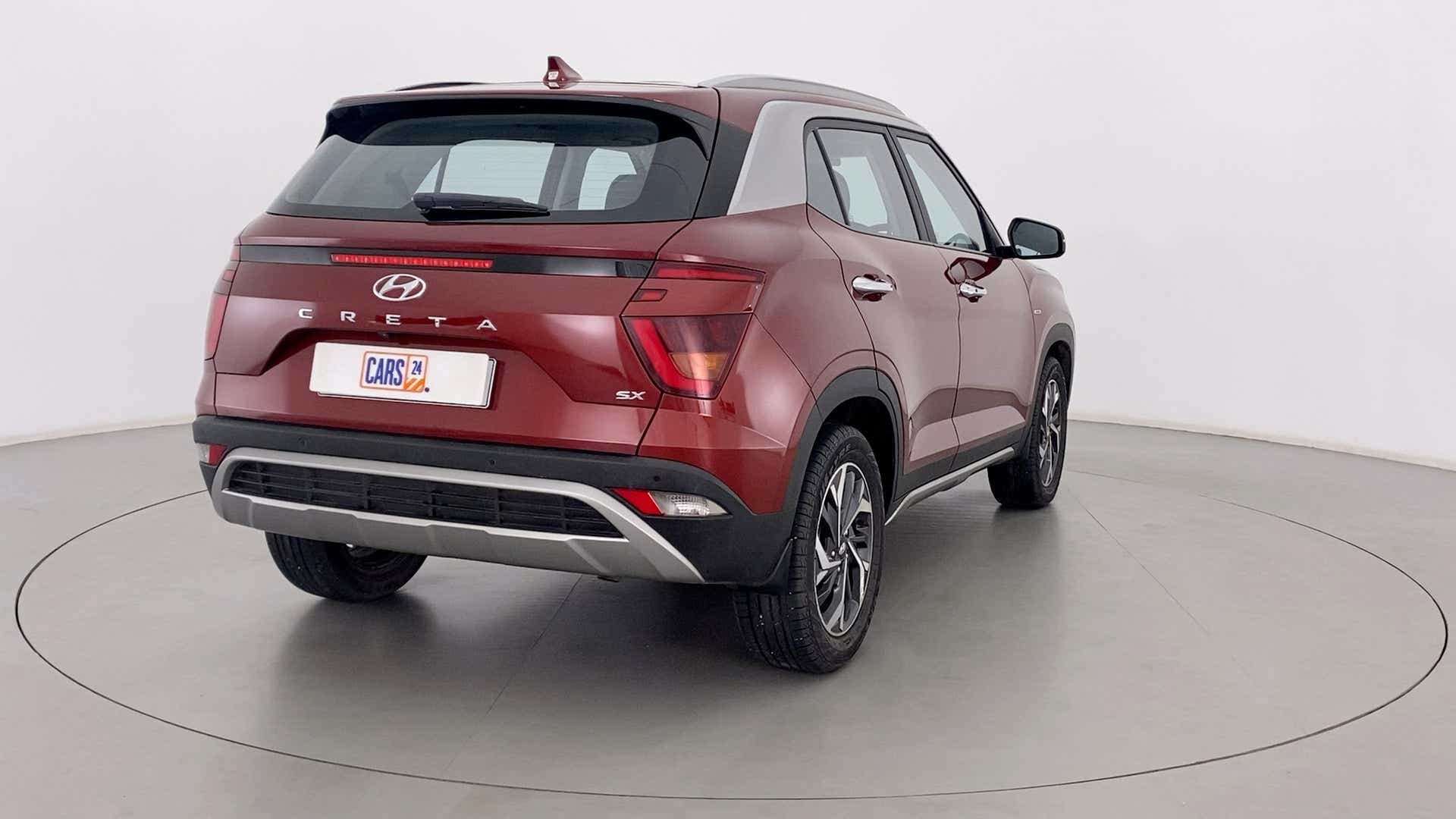Rear three-quarter of a Hyundai Creta 2018-2023