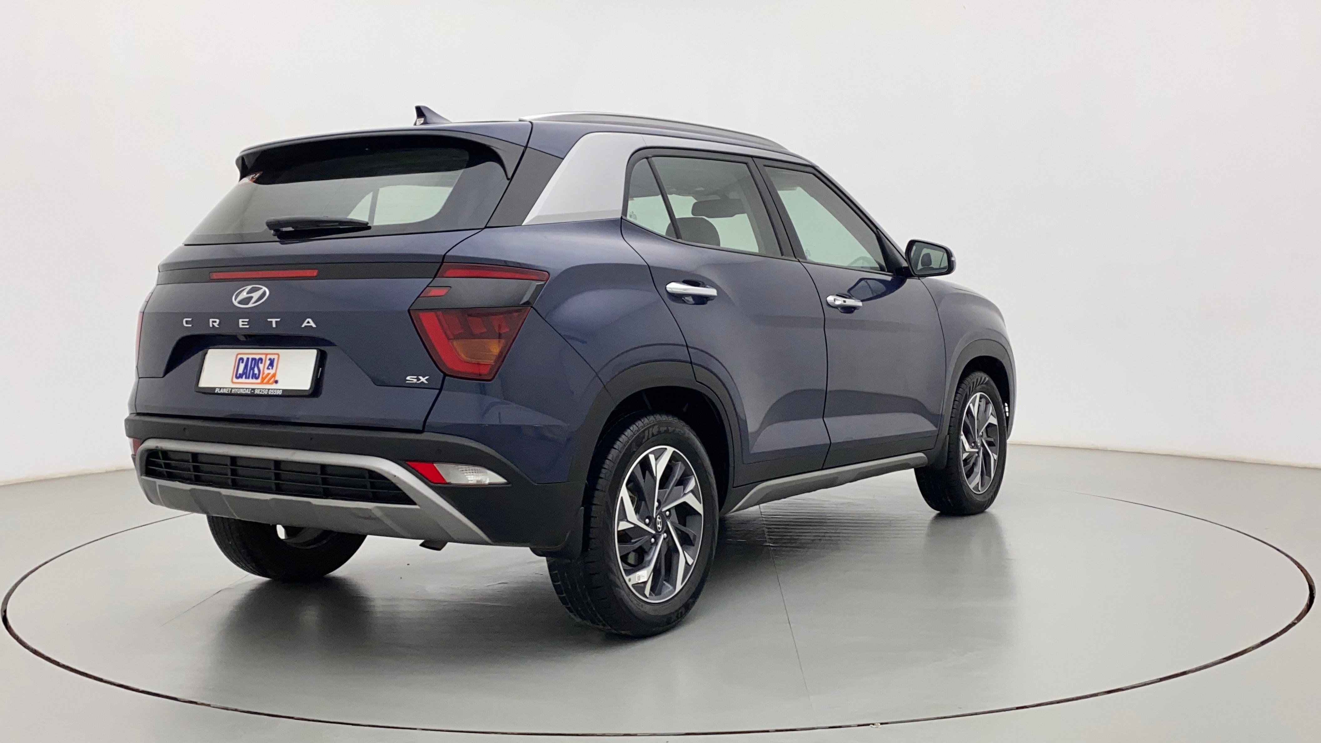 Rear three-quarter view of a Hyundai Creta 2018-2023