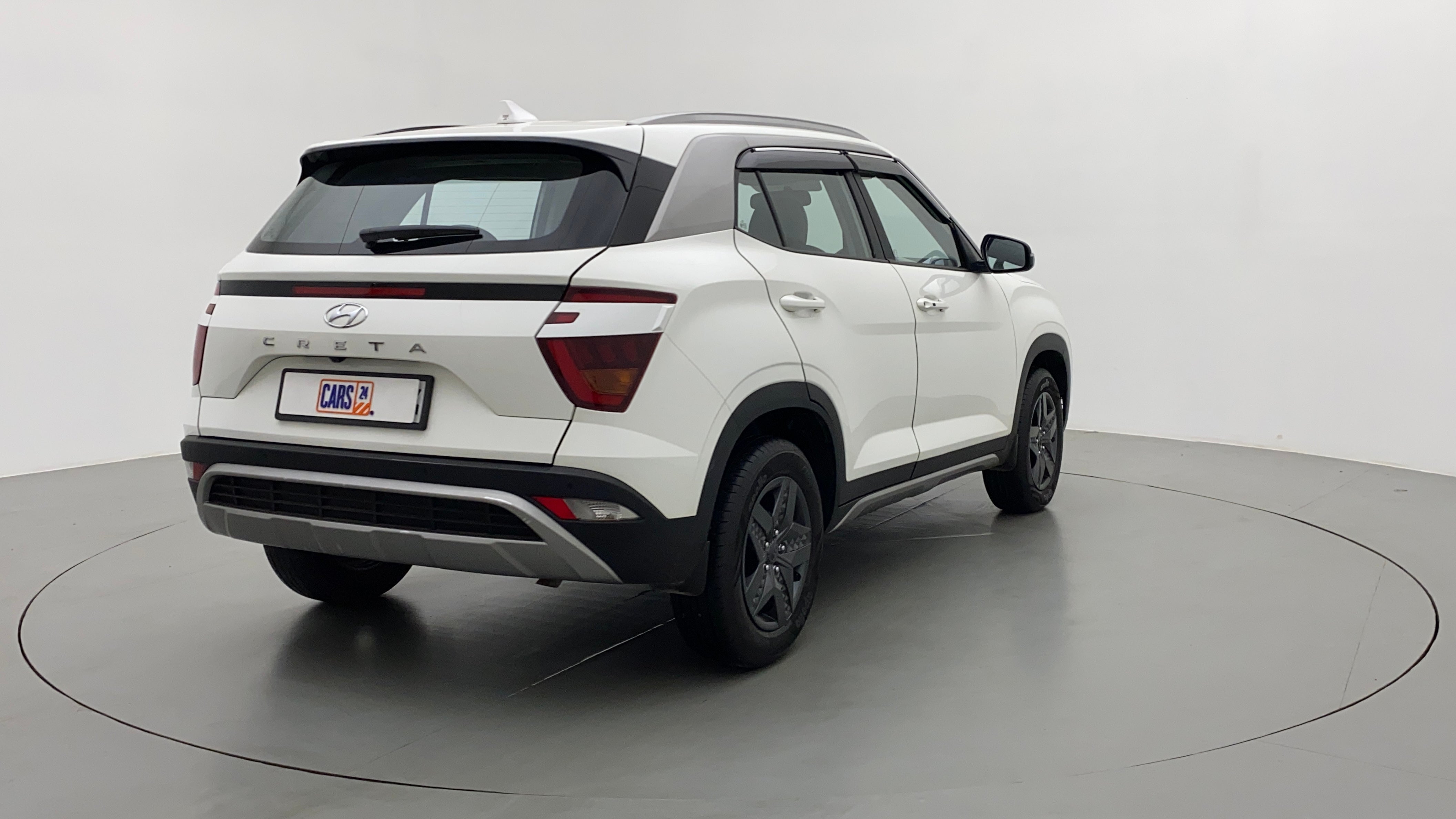 Rear three-quarter view of a Hyundai Creta 2018-2023