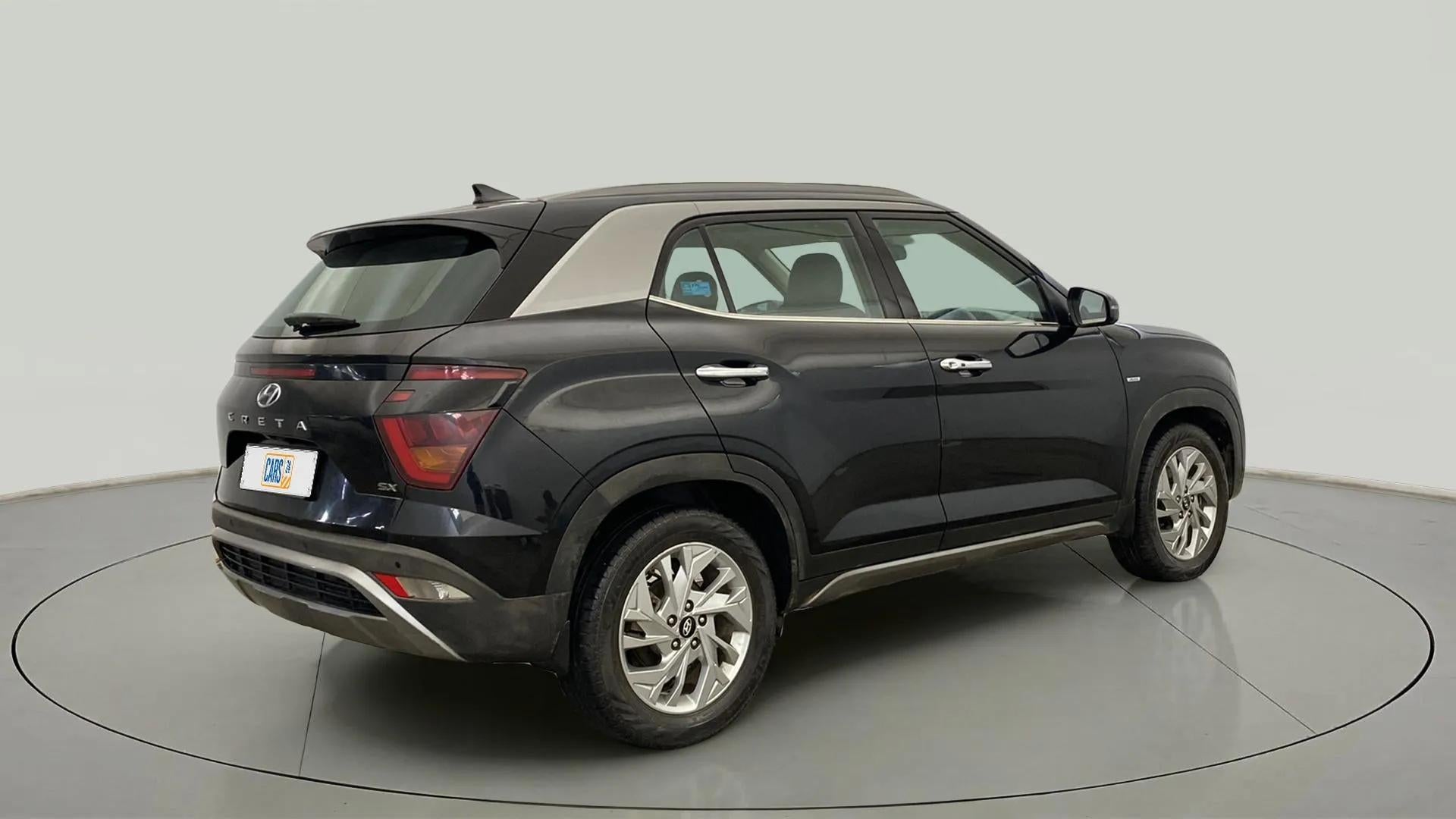Rear three-quarter view of a Hyundai Creta 2018-2023