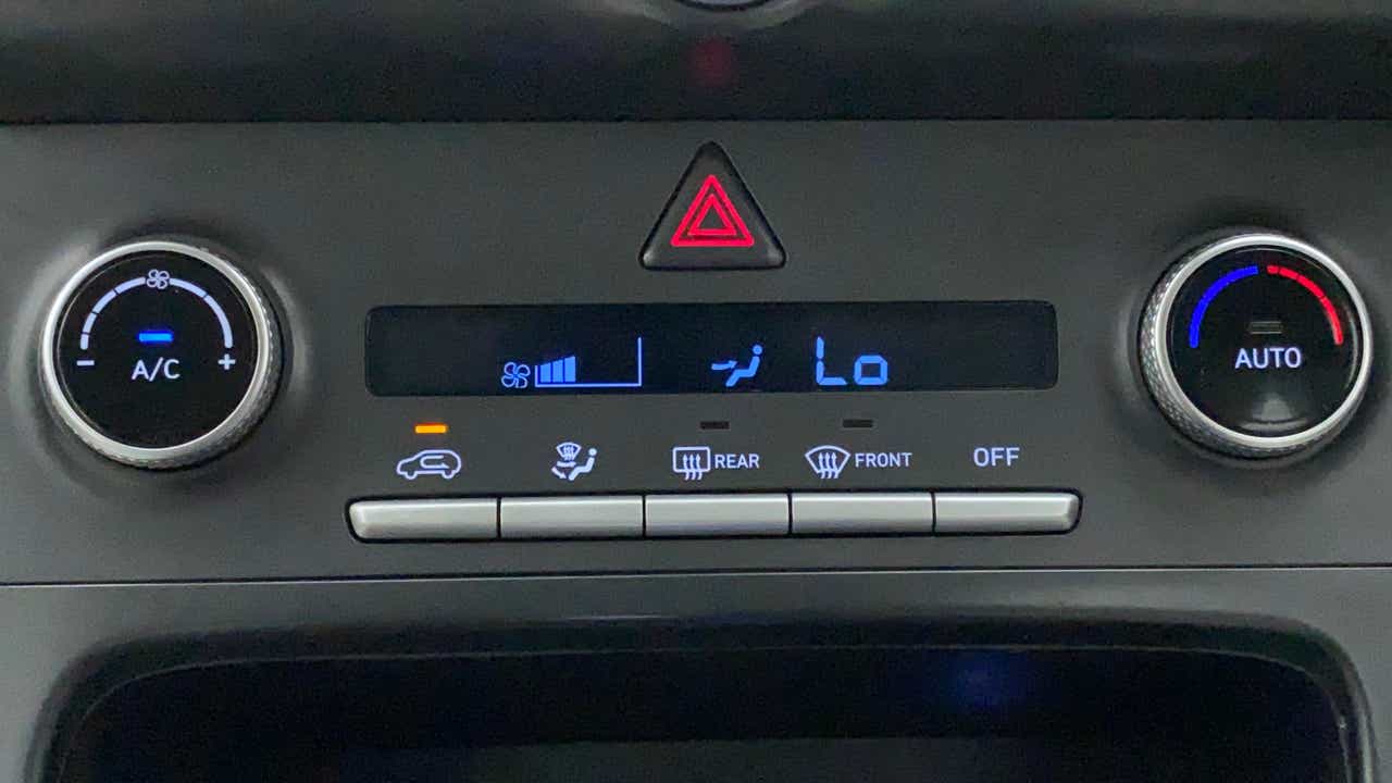 Dashboard air conditioning controls of a Hyundai Creta 2018-2023