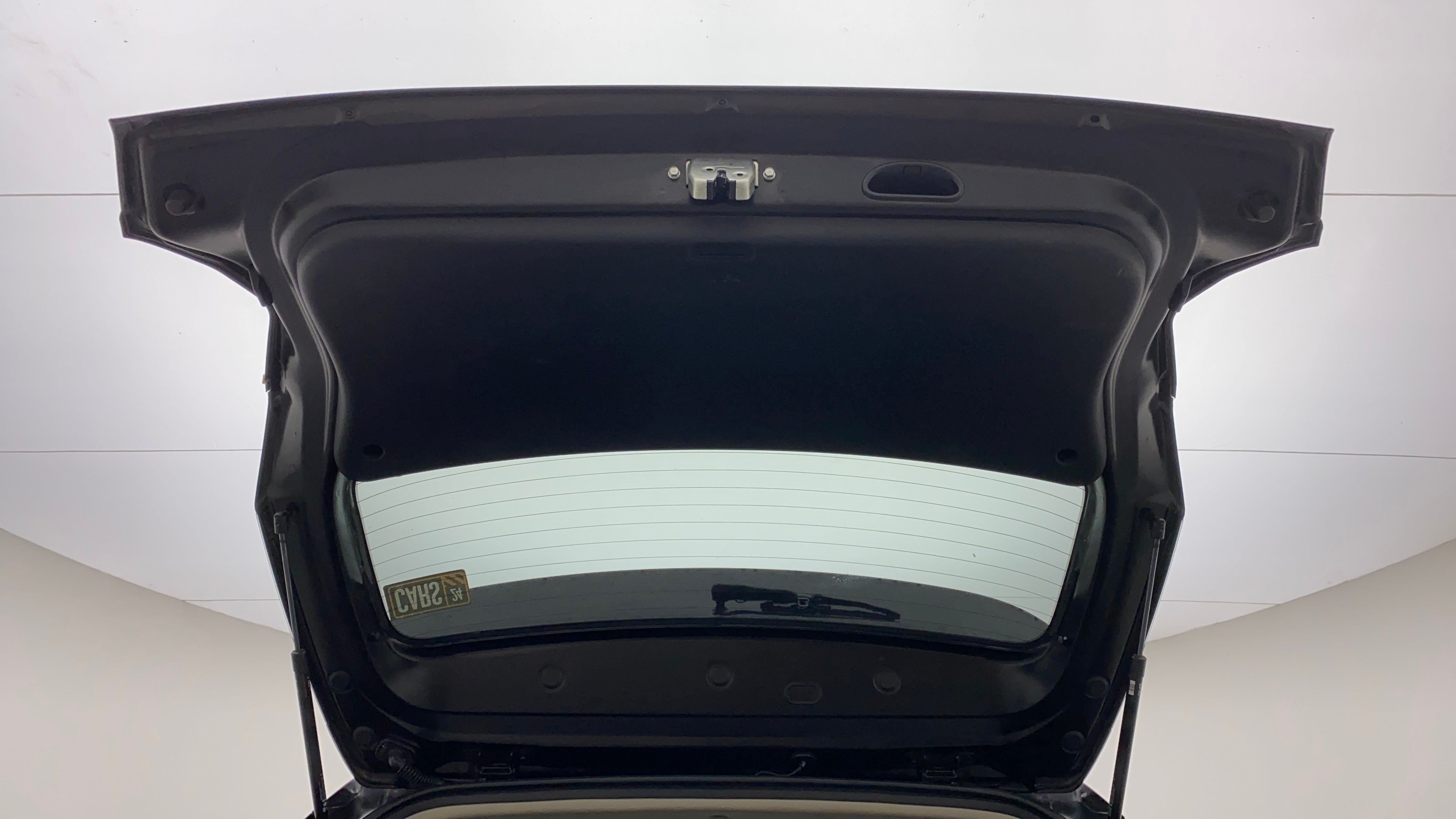 Inside view of the open trunk lid of a Hyundai Creta 2018-2023