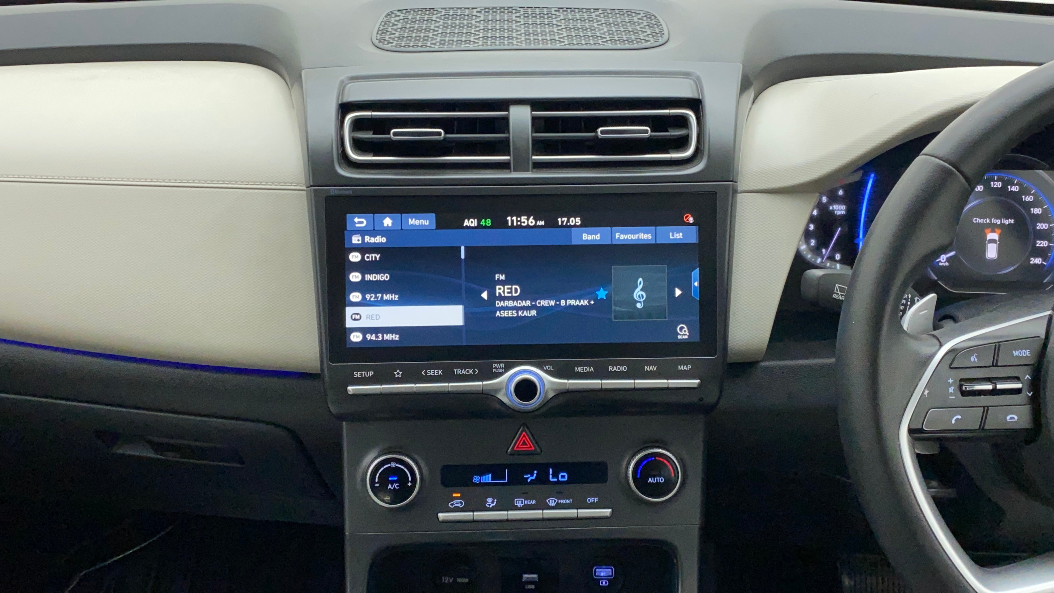 Interior dashboard of a Hyundai Creta 2018-2023