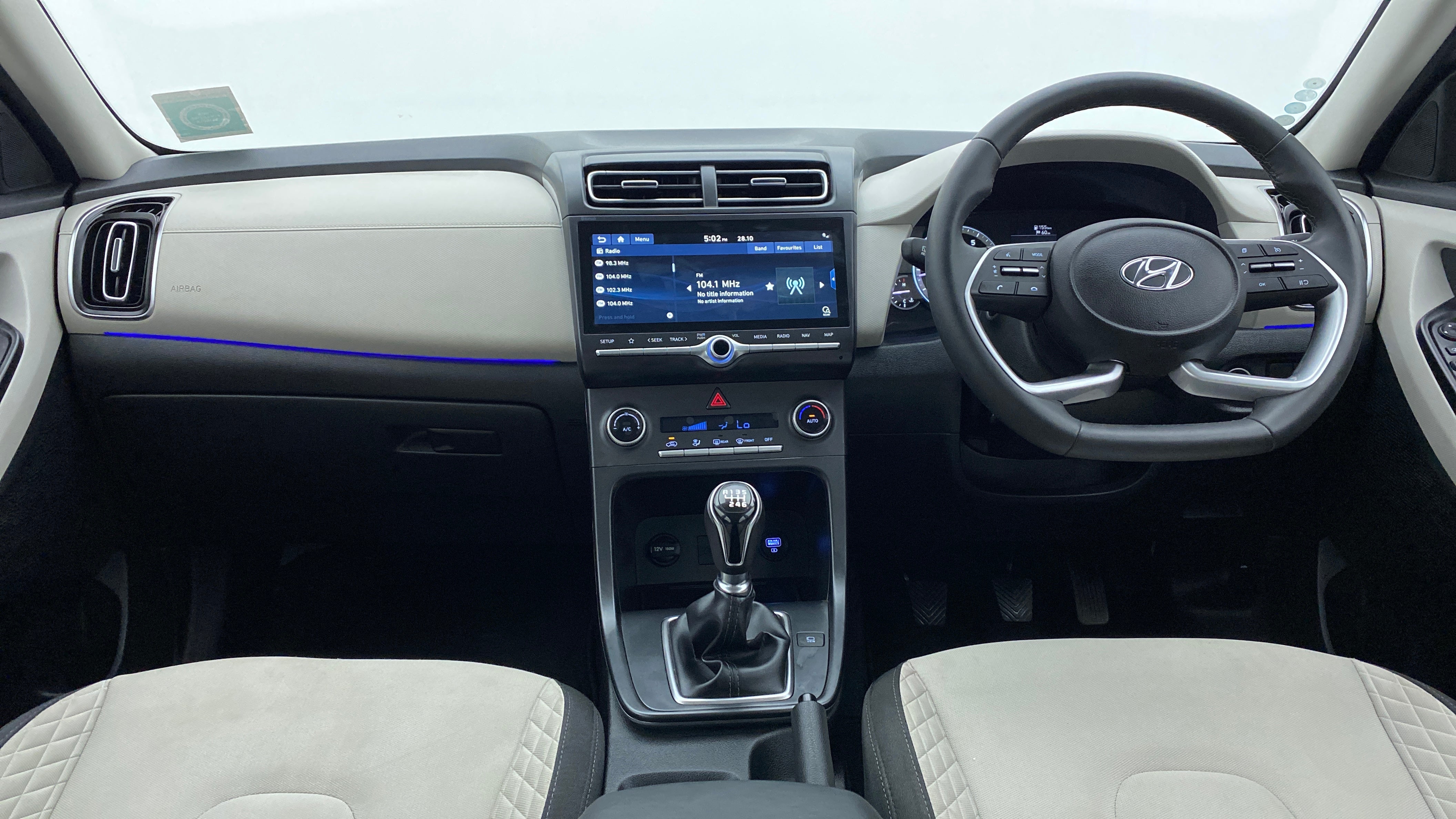 Interior dashboard of a Hyundai Creta 2018-2023