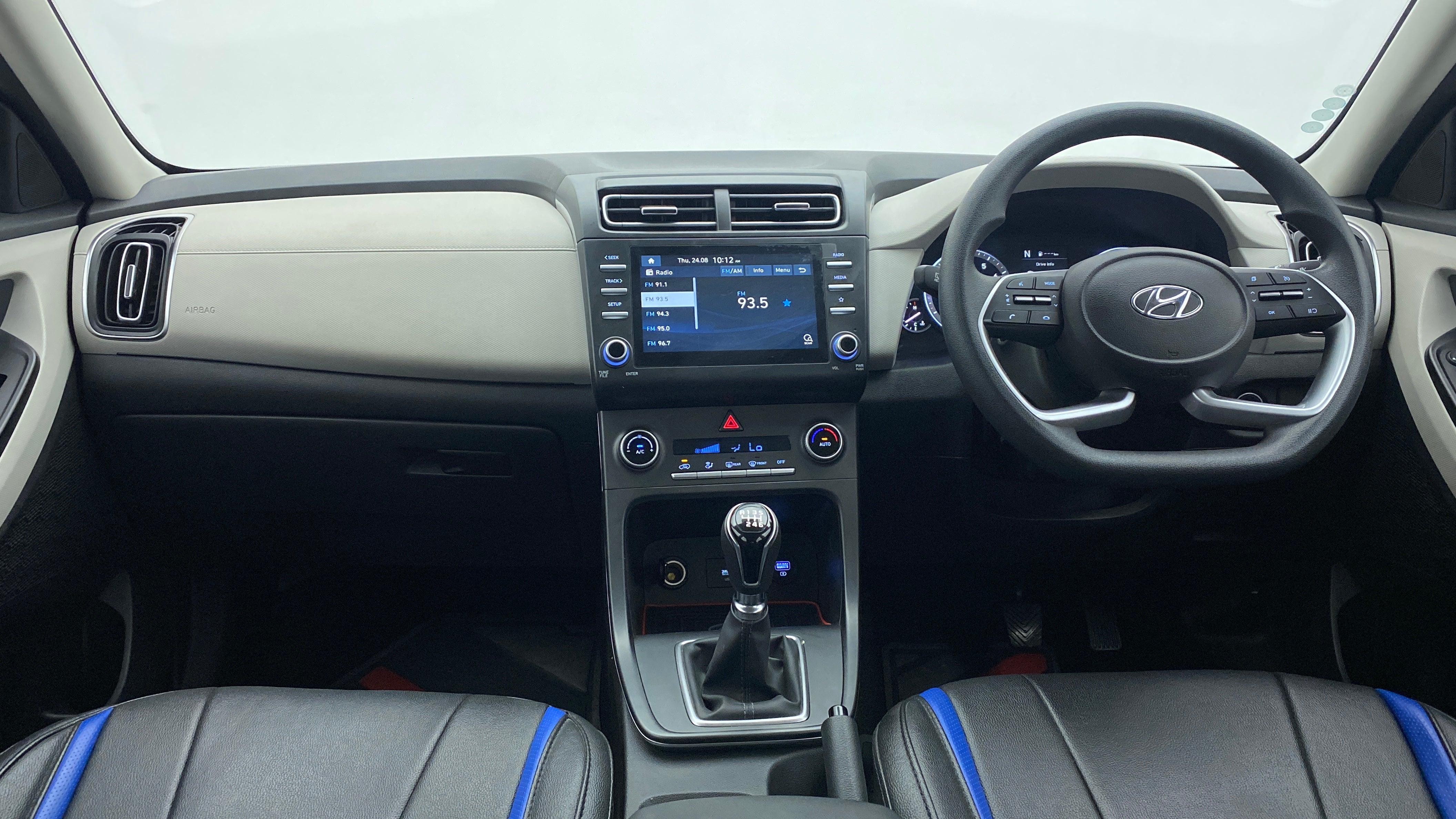 Interior dashboard view of a Hyundai Creta 2018-2023