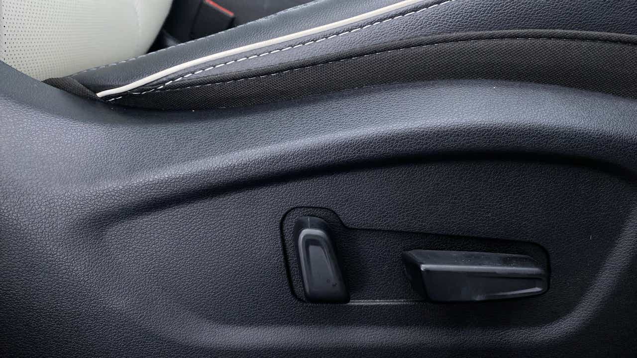 Close-up of seat adjustment controls of a Hyundai Creta 2018-2023
