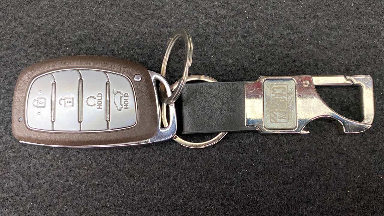 Close-up of a car key fob for a Hyundai Creta 2018-2023