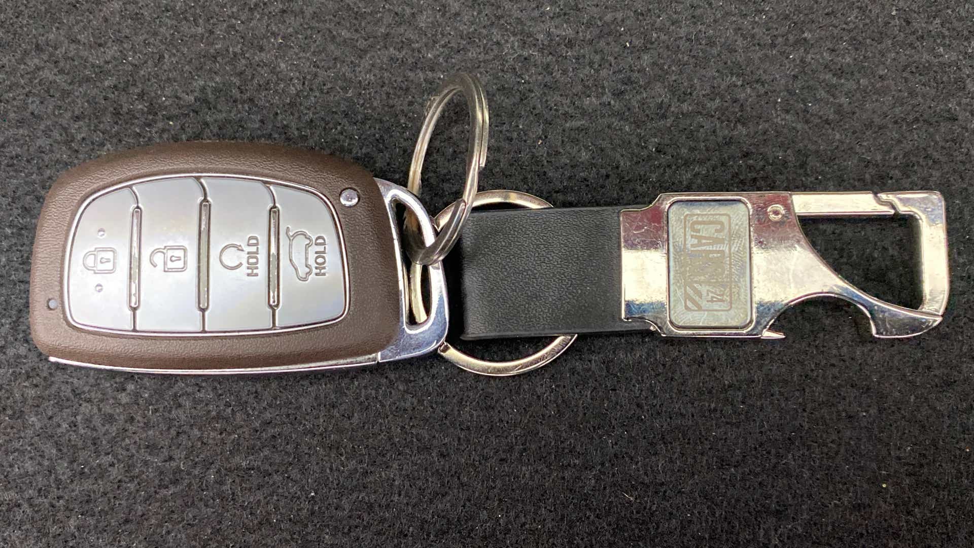 Close-up of a car key fob for a Hyundai Creta 2018-2023