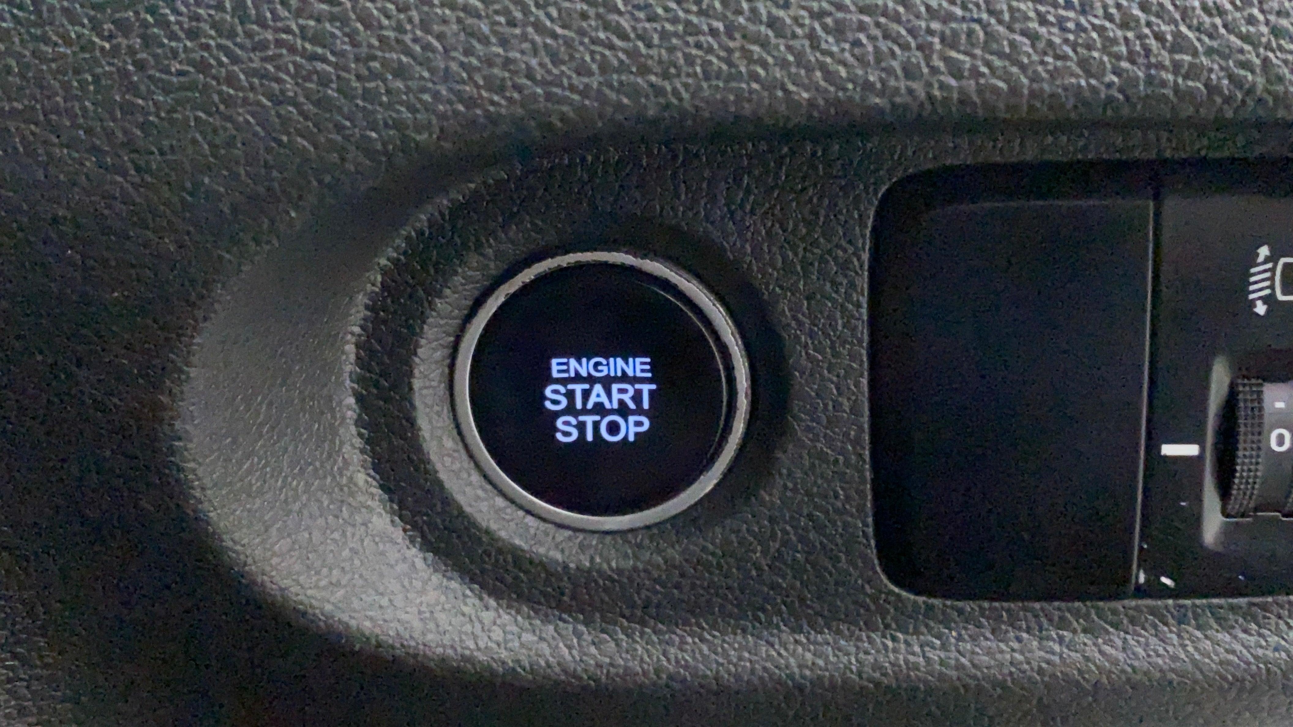 Engine start stop button of a Hyundai Creta 2018-2023