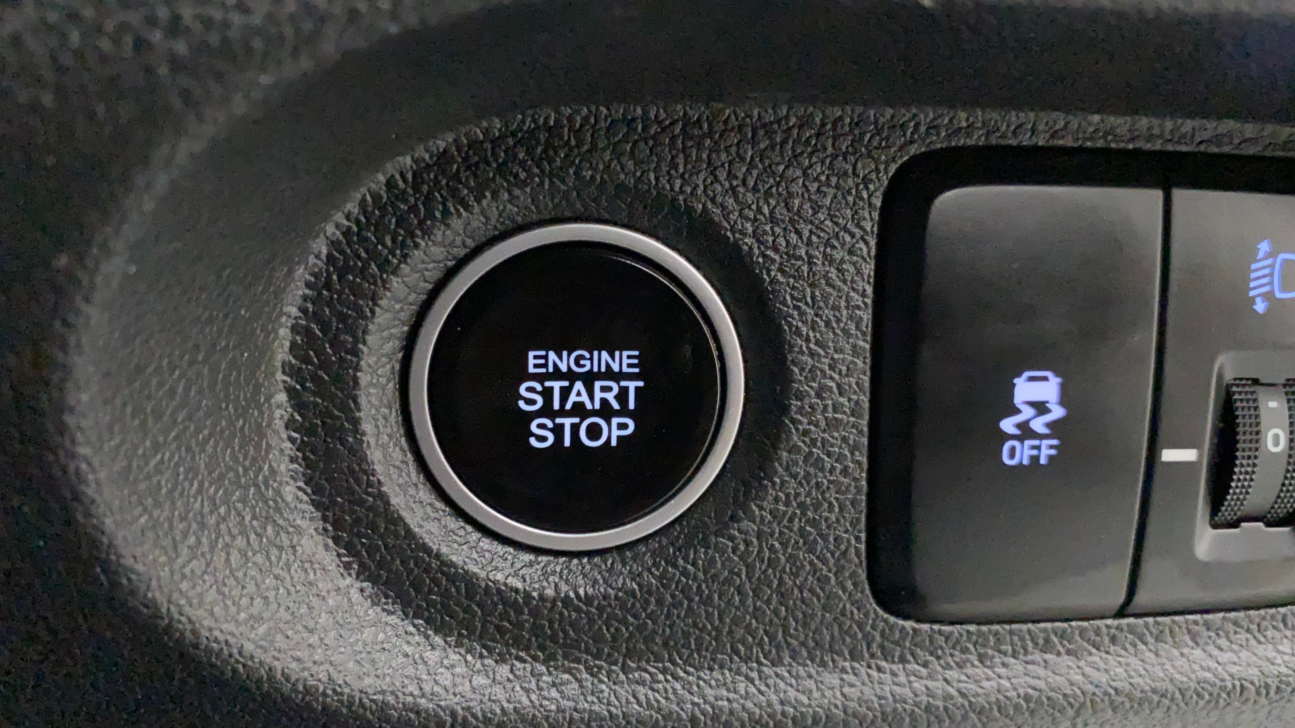 Engine start stop button of a Hyundai Creta 2018-2023