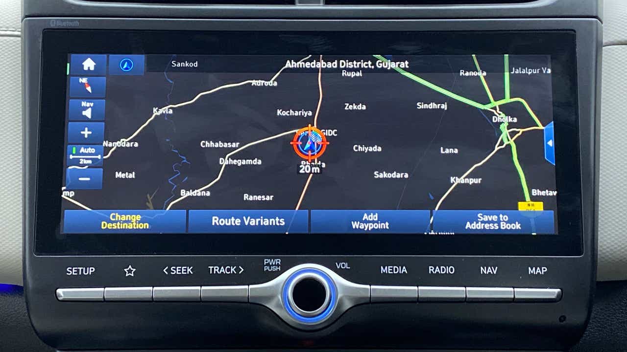 Infotainment navigation screen of a Hyundai Creta 2018-2023