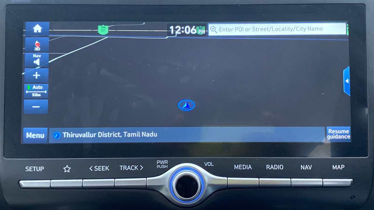 Navigation screen of a Hyundai Creta 2018-2023 in Thiruvallur District