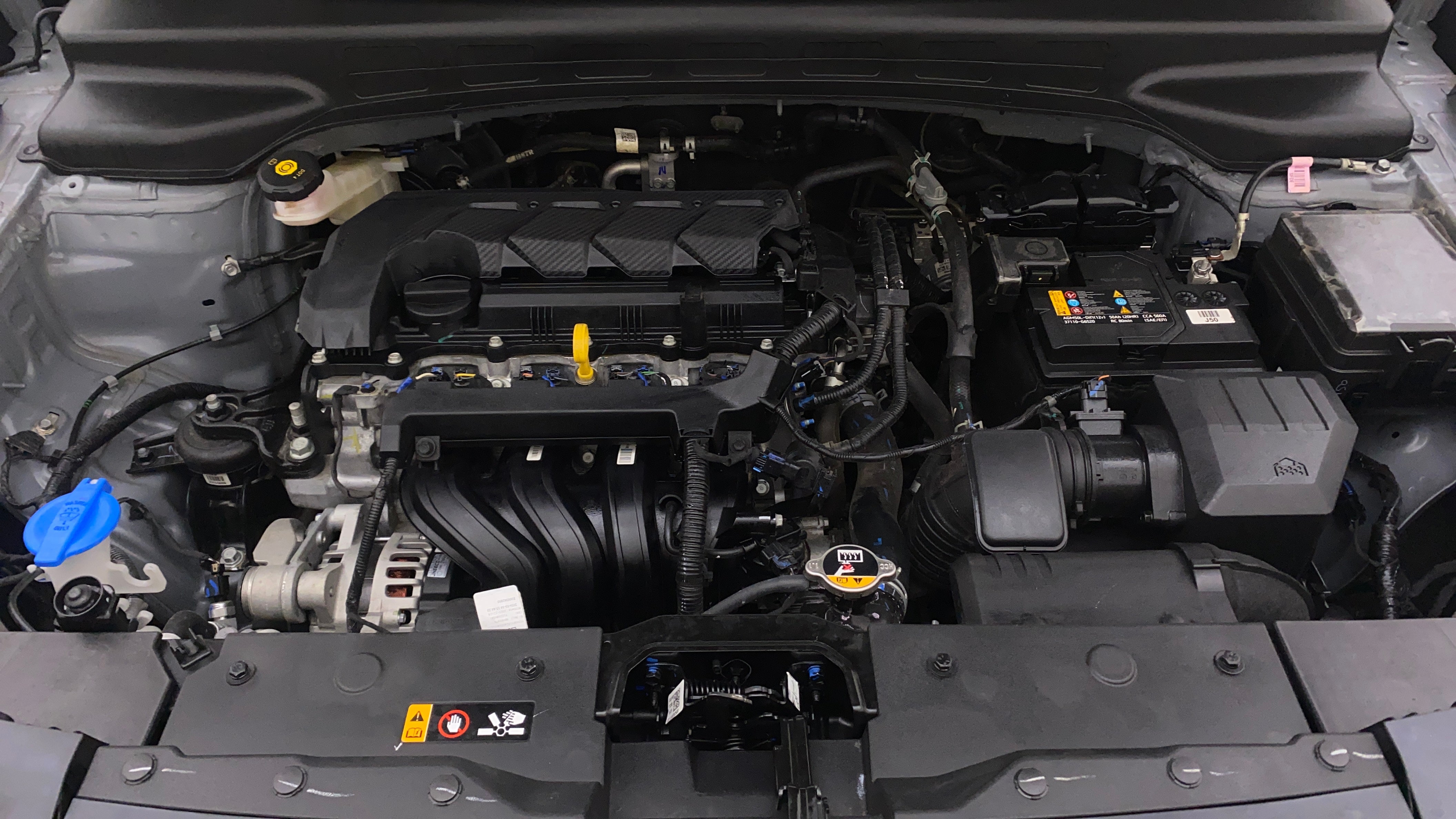 Engine bay of a Hyundai Creta