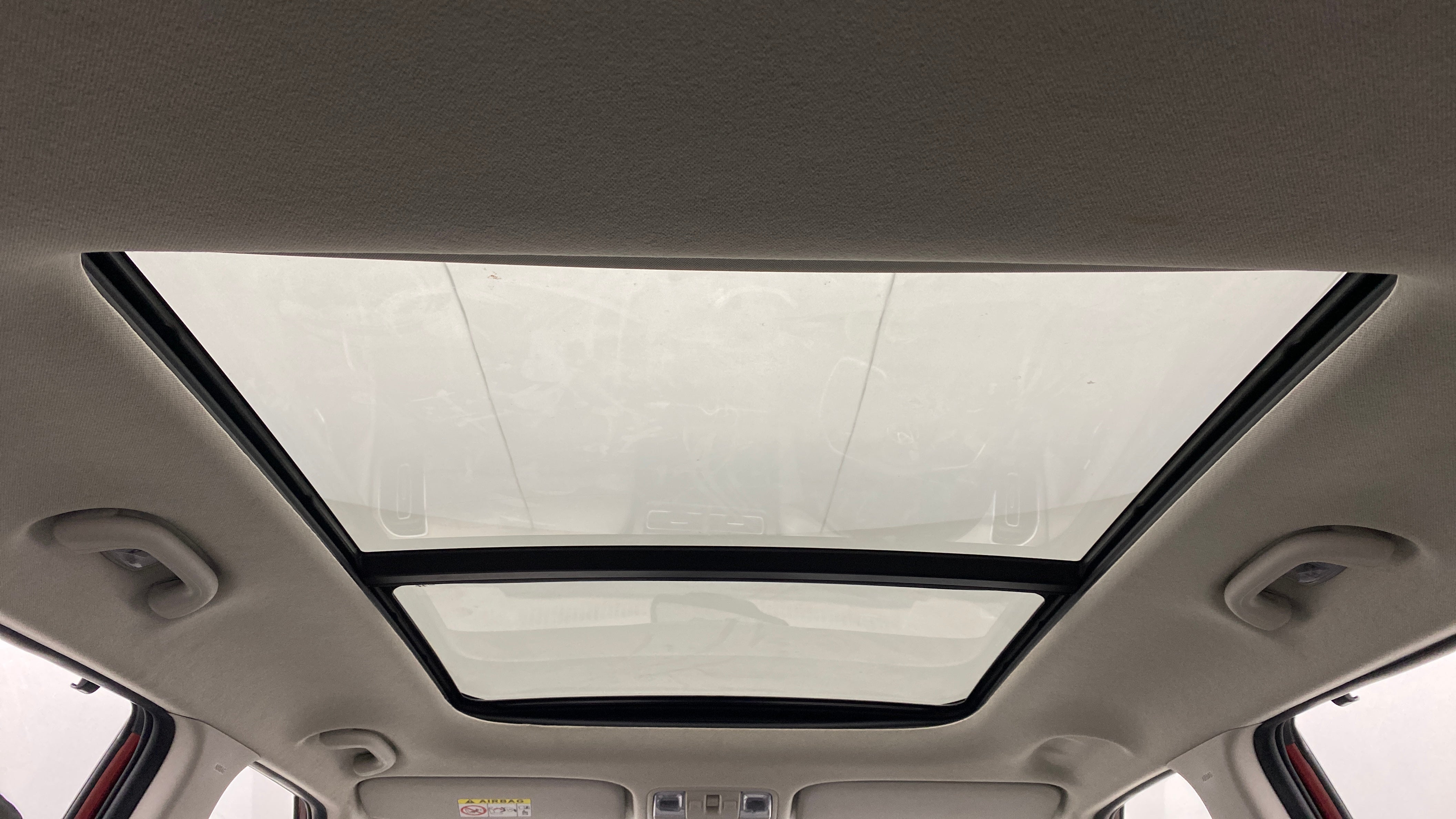 Panoramic sunroof interior view of a Hyundai Creta 2018-2023