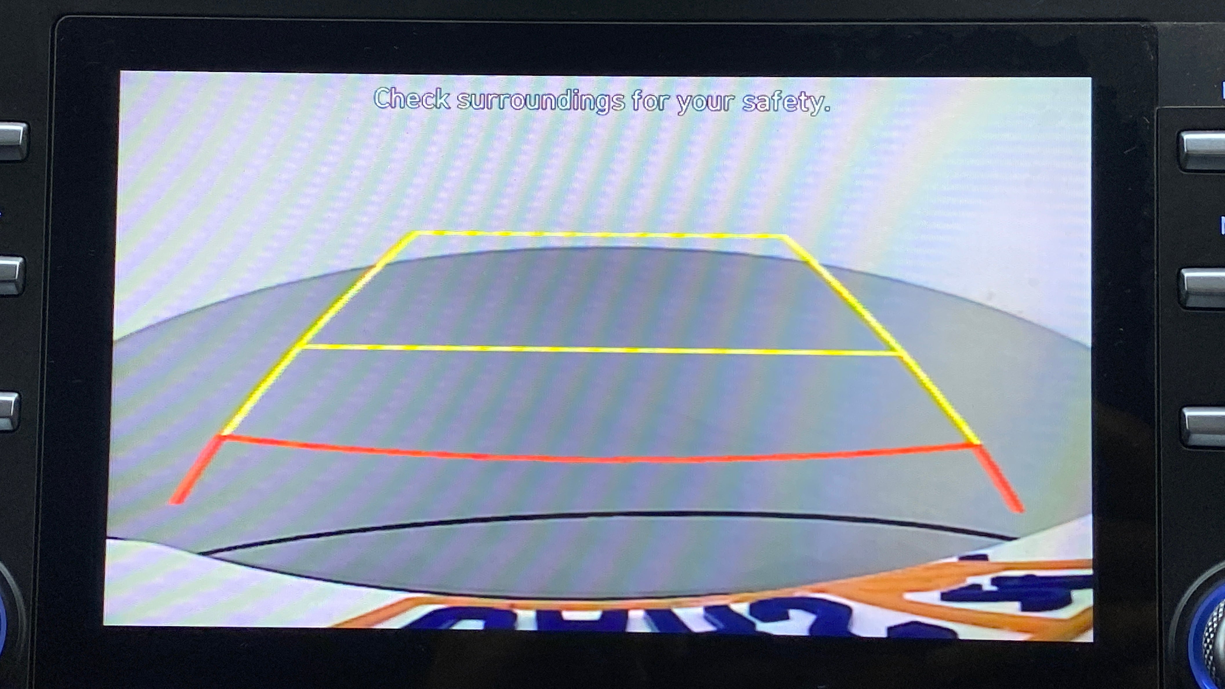 Reverse camera display of a Hyundai Creta 2018-2023