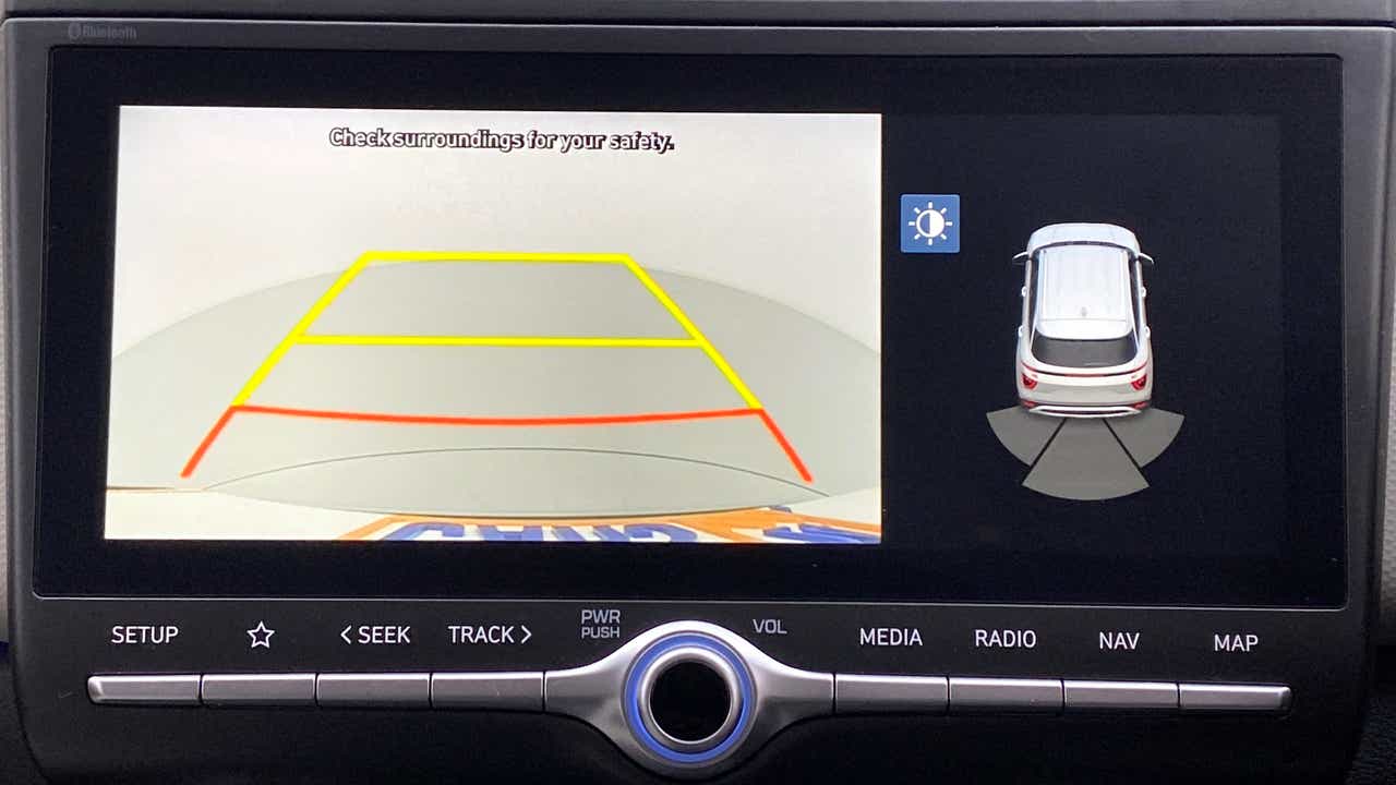 Reverse camera view of a Hyundai Creta 2018-2023