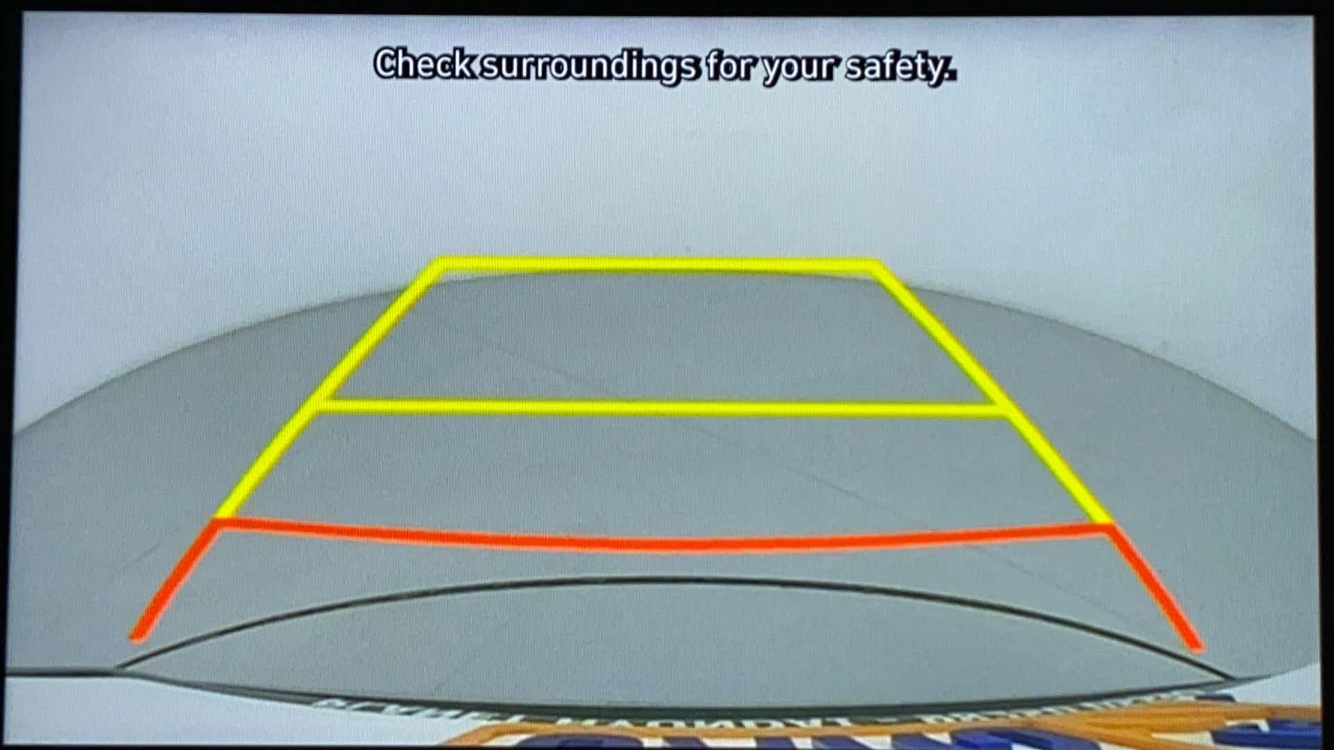 Reverse camera display of a Hyundai Creta 2018-2023