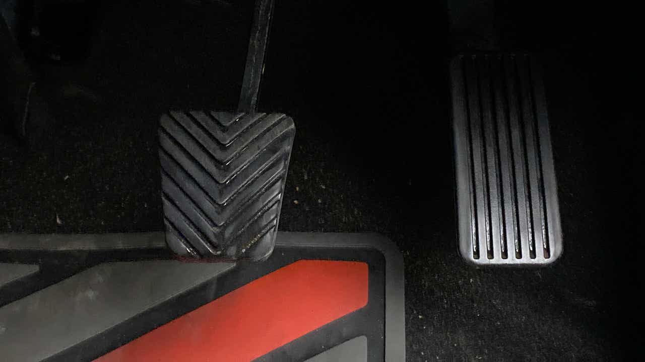 Close-up of foot pedals of a Hyundai Creta 2018-2023