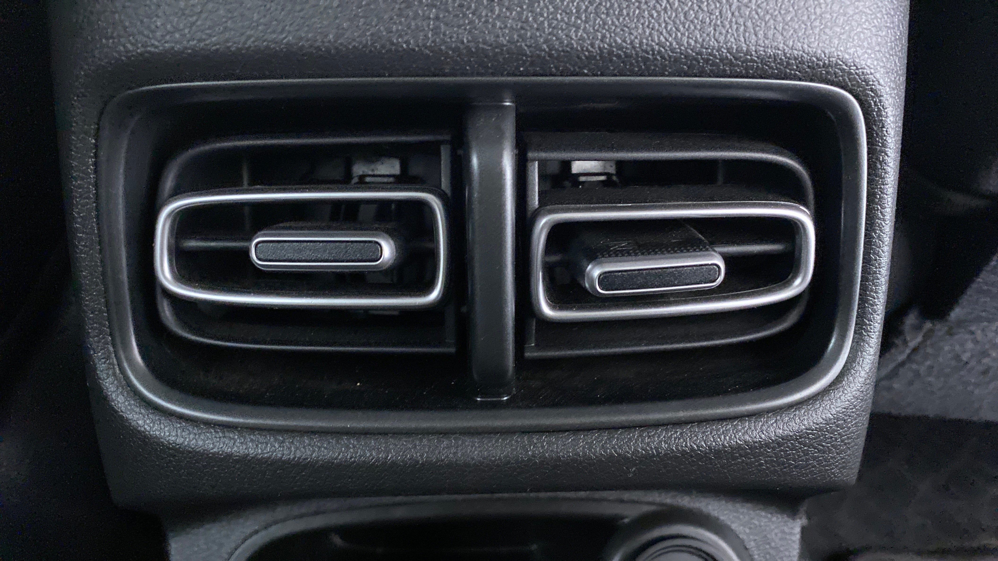 Close-up of rear air conditioning vents of a Hyundai Creta 2018-2023