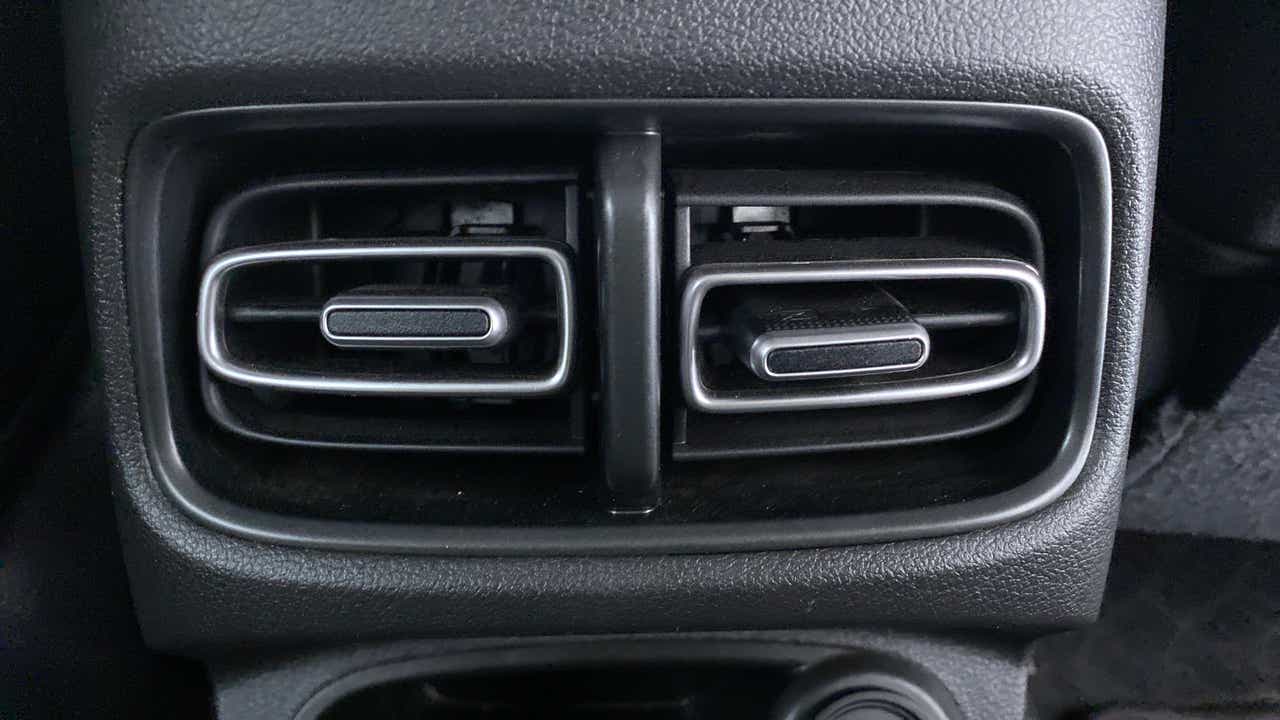 Close-up of rear air conditioning vents of a Hyundai Creta 2018-2023