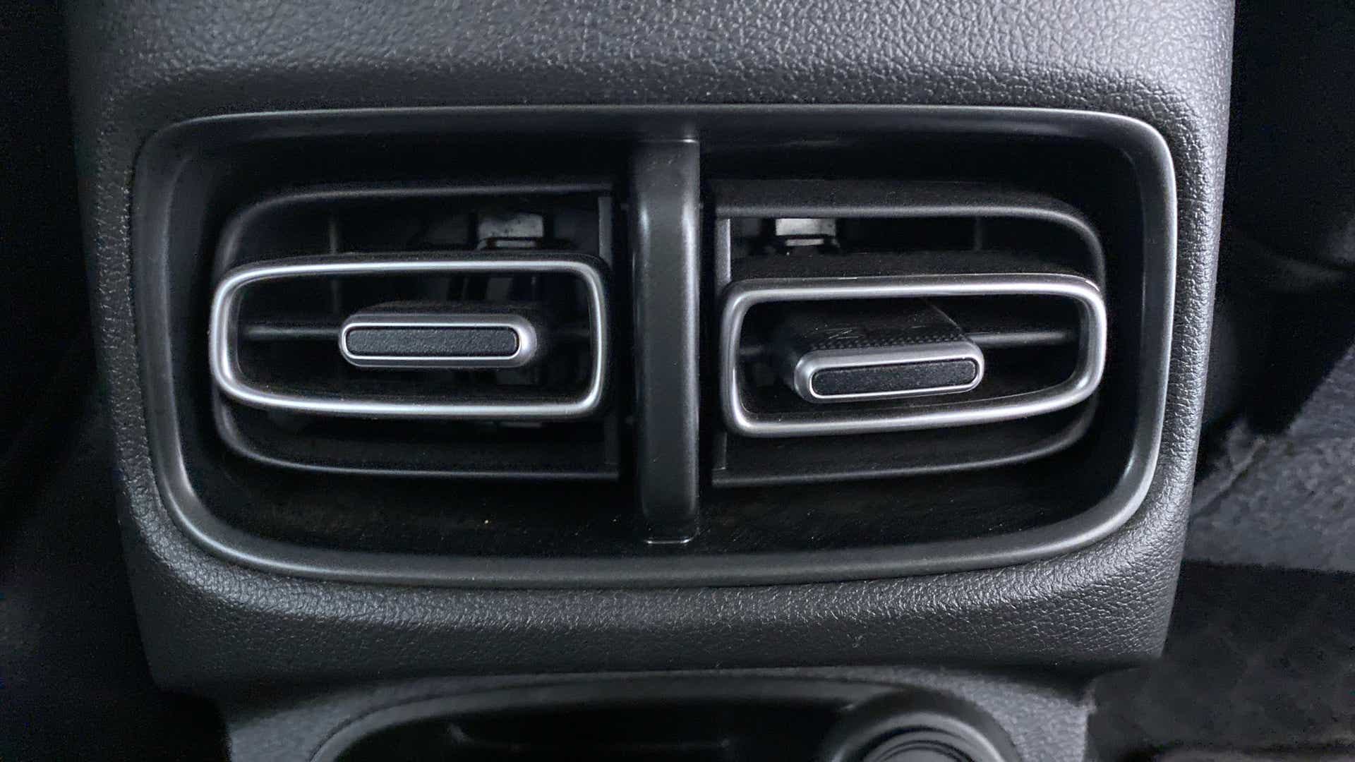 Close-up of rear air conditioning vents of a Hyundai Creta 2018-2023
