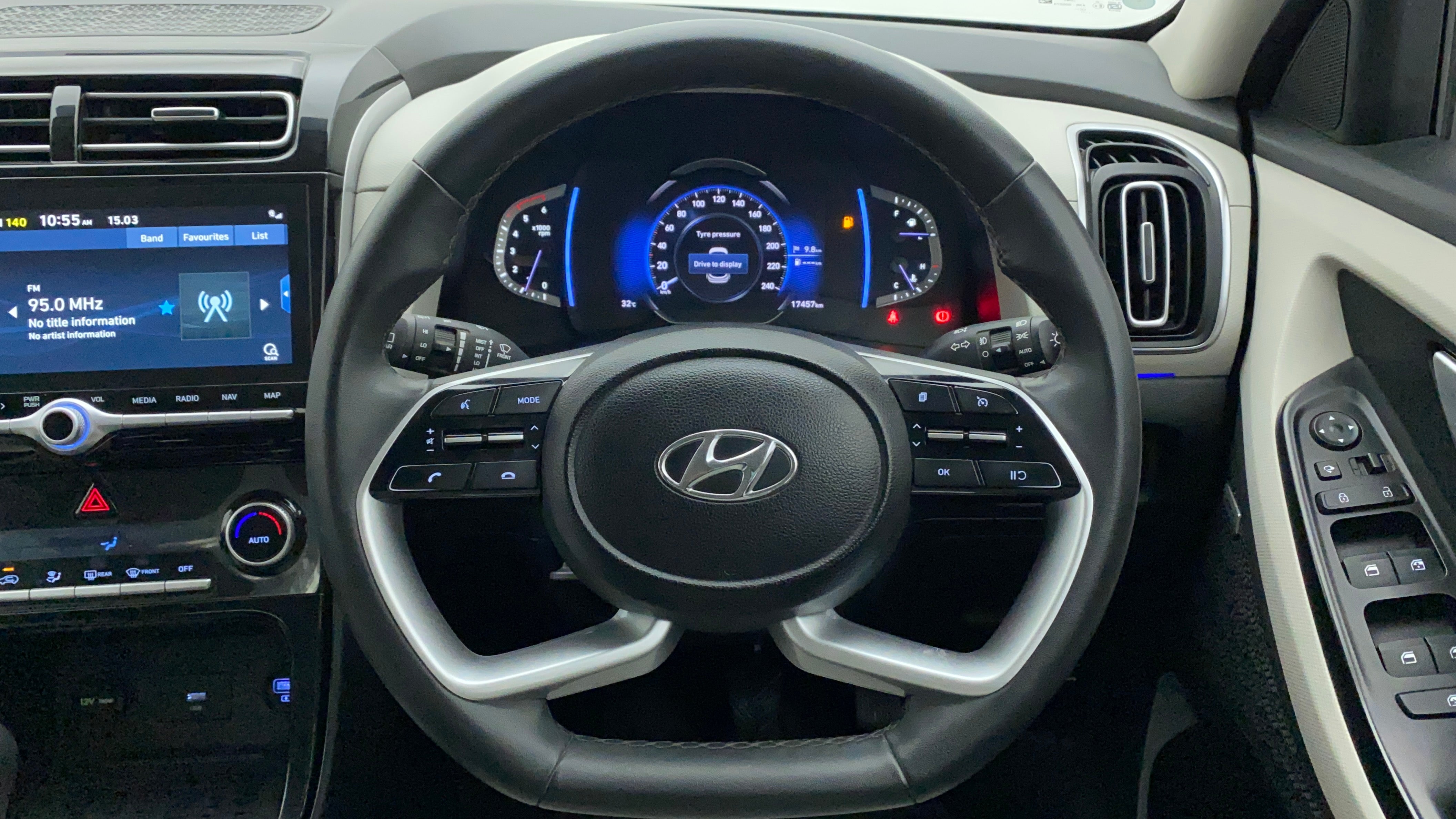 Dashboard view of a Hyundai Creta 2018-2023