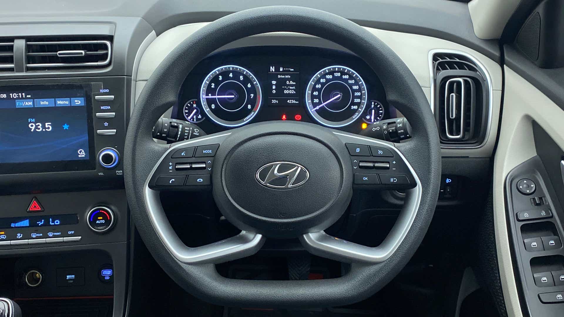 Interior dashboard view of a Hyundai Creta 2018-2023
