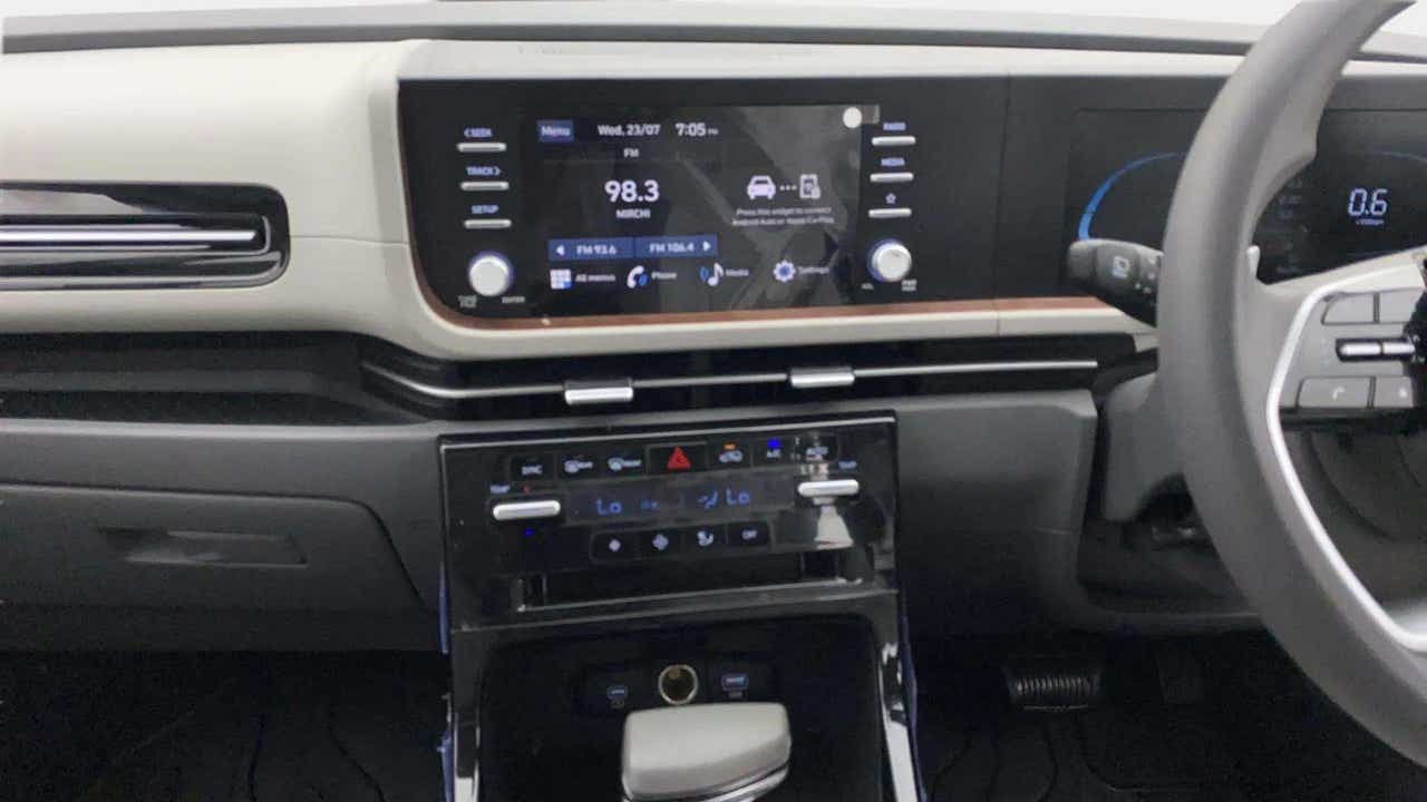 Dashboard and infotainment controls of a Hyundai Creta