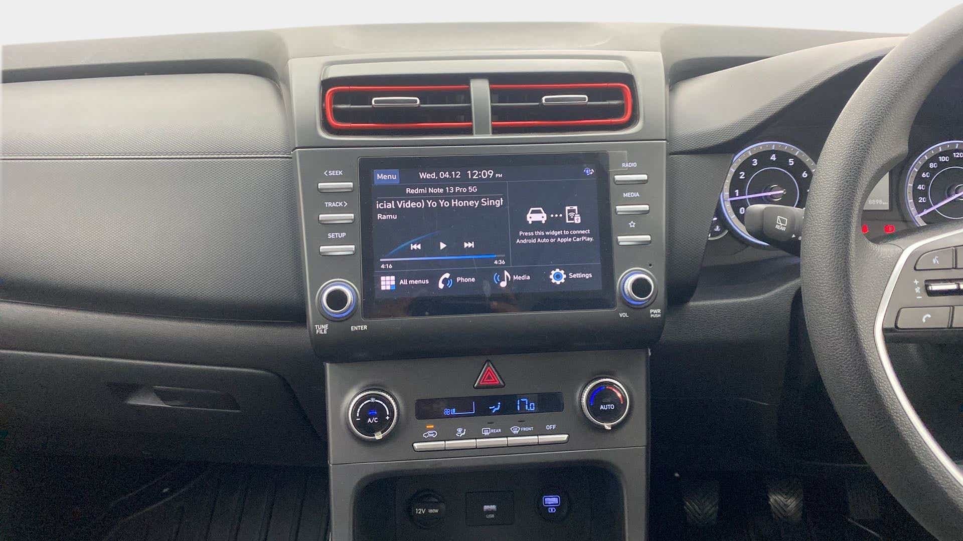 Interior dashboard of a Hyundai Creta 2018-2023