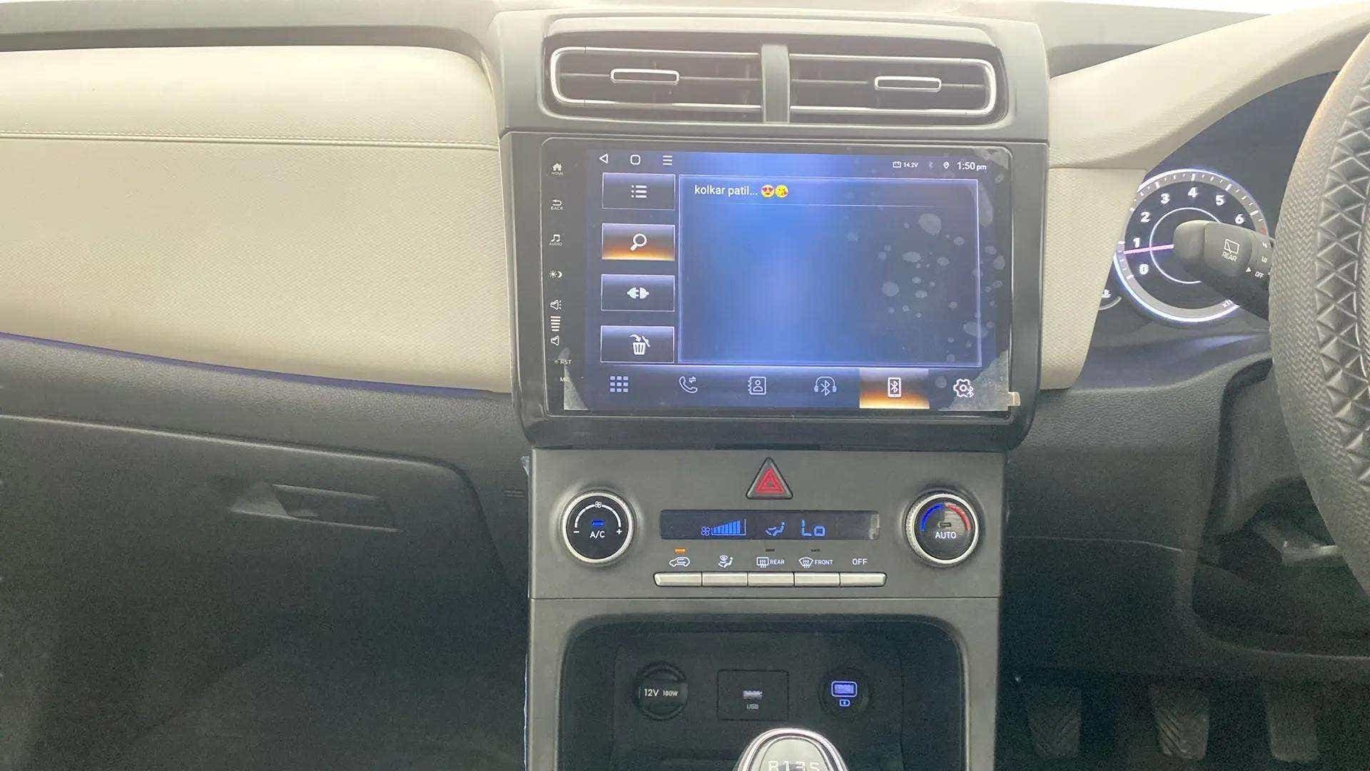 Dashboard and infotainment system of a Hyundai Creta 2018-2023